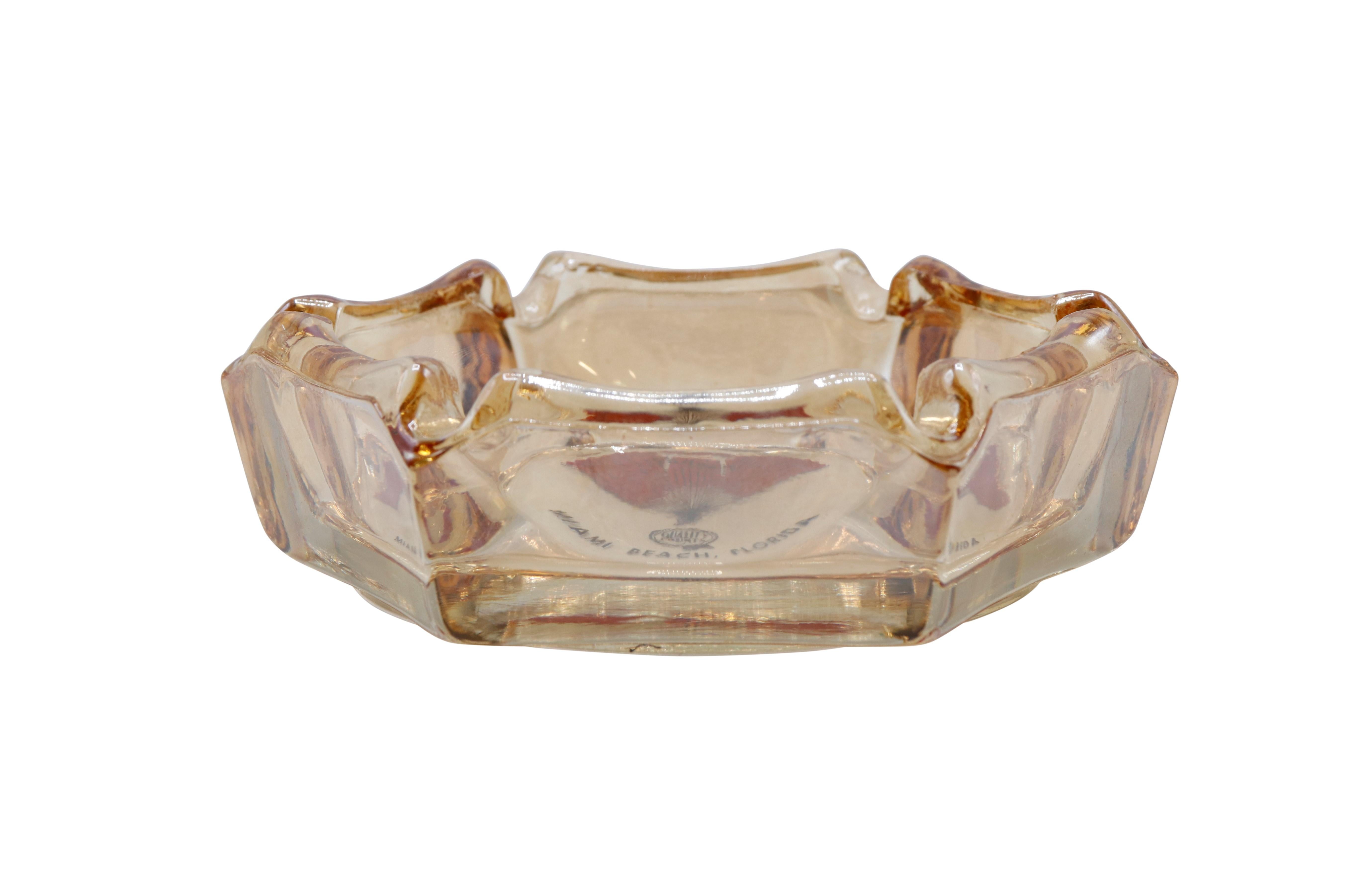 American Castaways Hotel Miami Beach Glass Ashtray For Sale