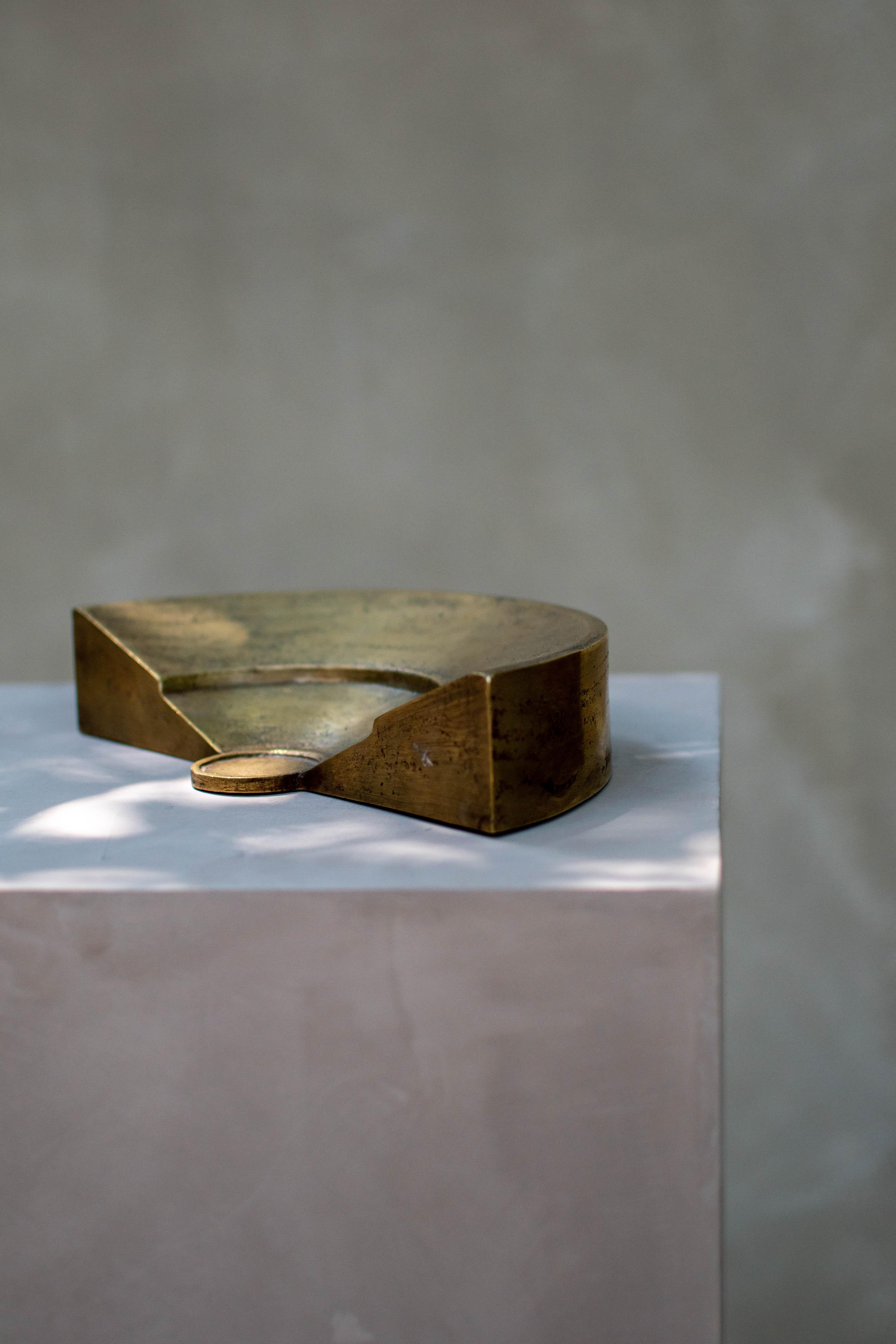 Cenote Object Half by C. Nuñez Hand Patinated Casted Bronze
13.5W x 5.5H cm
10.8D x 5.3W x 2.1H in
CURRENTLY IN STOCK 

Formally inspired in the pre-Hispanic ballgame
courts, cenote represents, with its pure materiality, the ancient