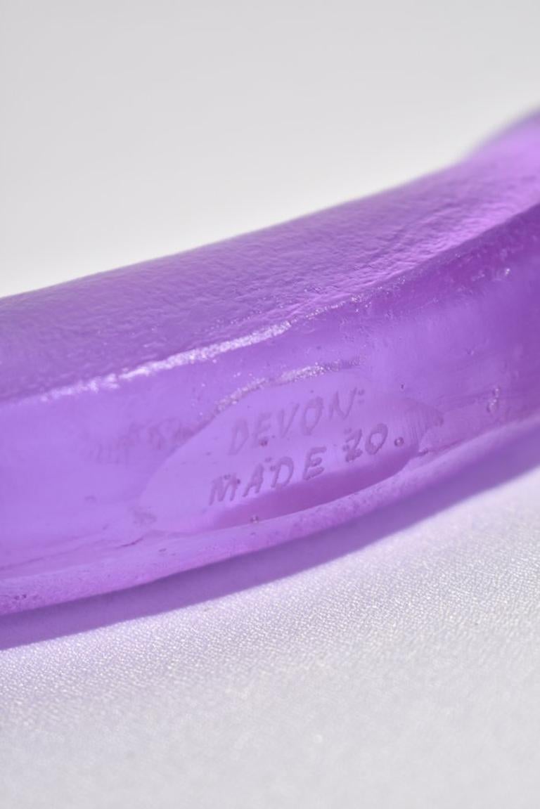Casted Glass Banana in Crystal, Lilac In New Condition In Richmond, VA