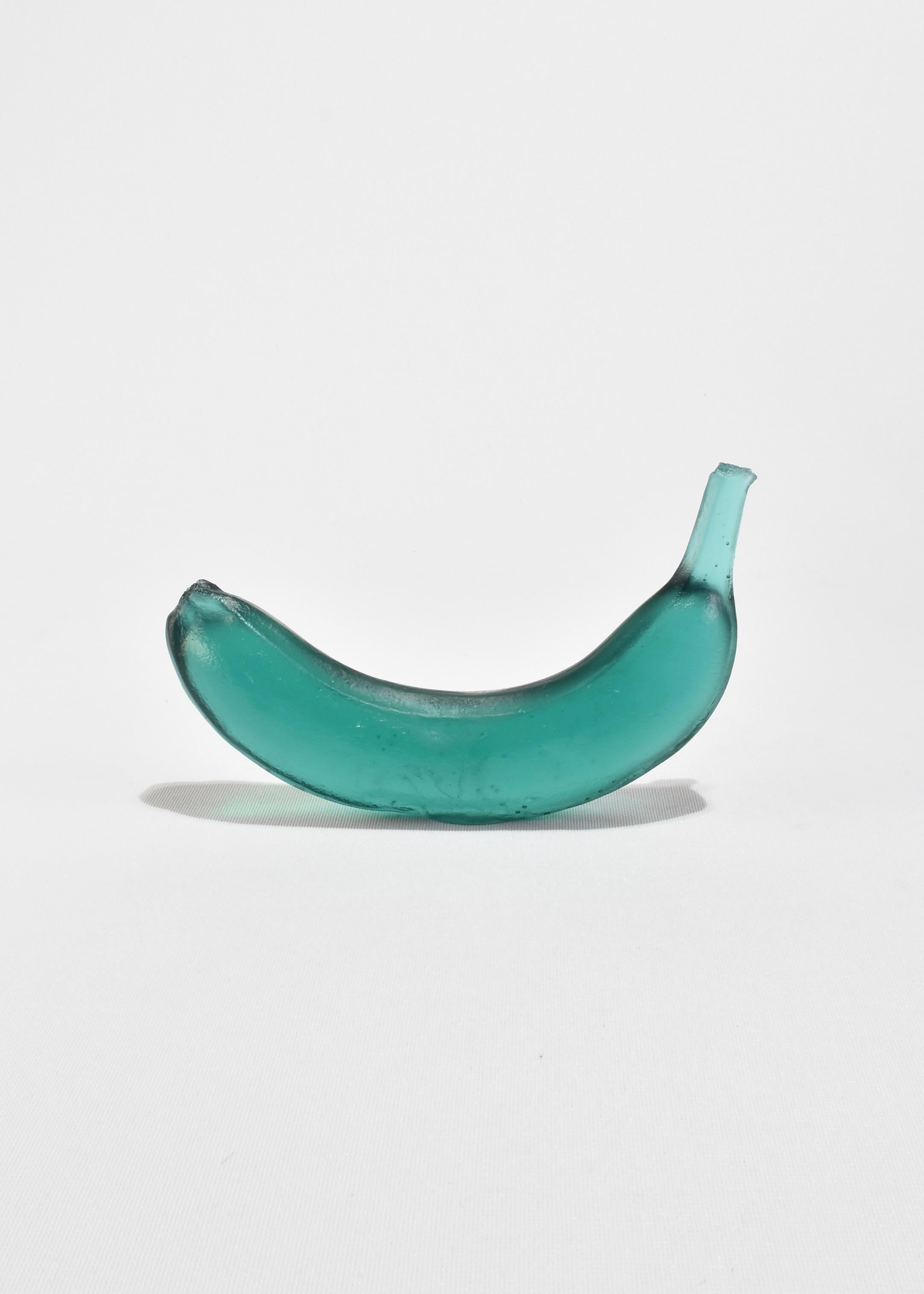 Casted Glass Banana in Jade In New Condition For Sale In Richmond, VA