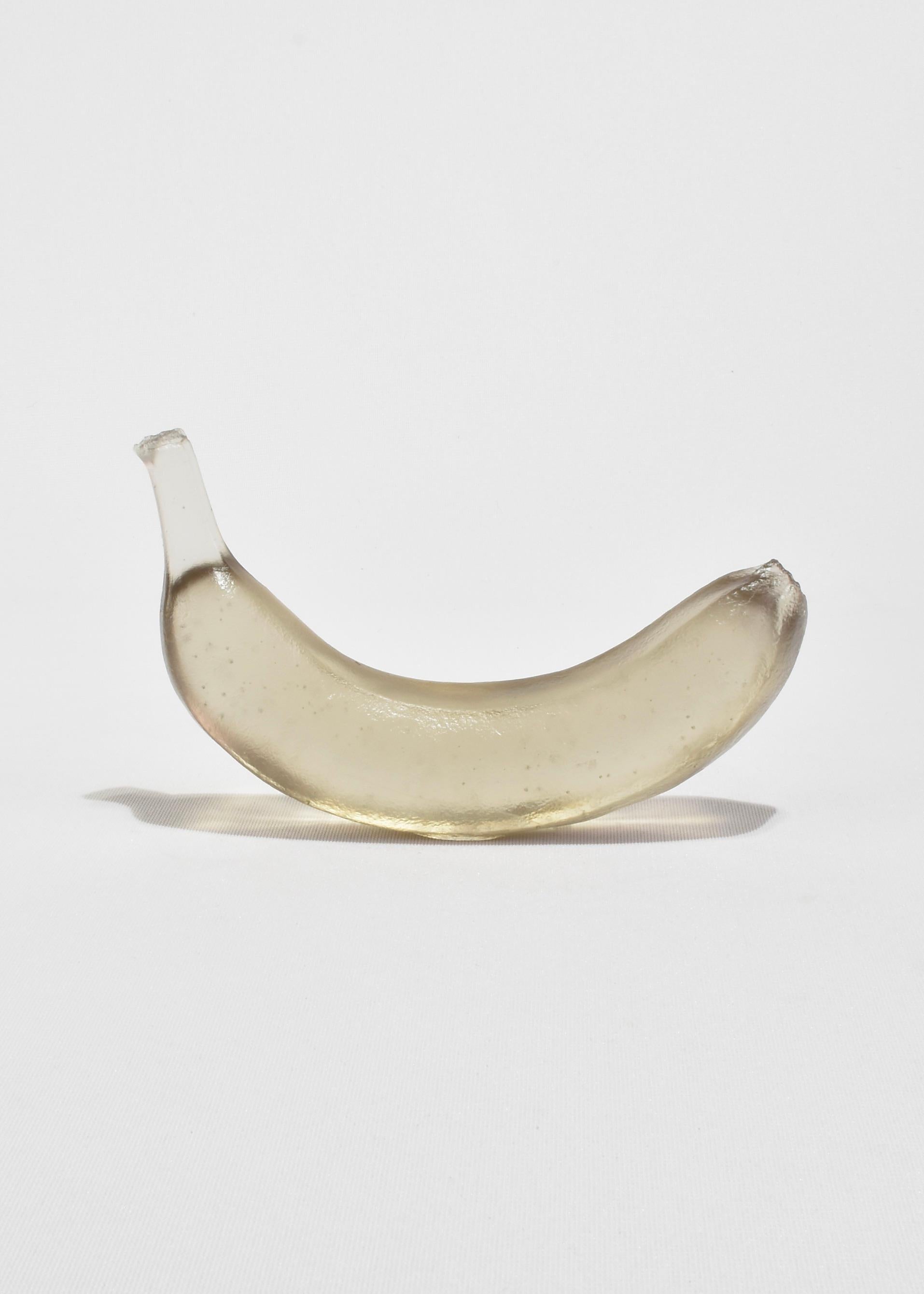 New Zealand Casted Glass Banana in Pale Bronze For Sale