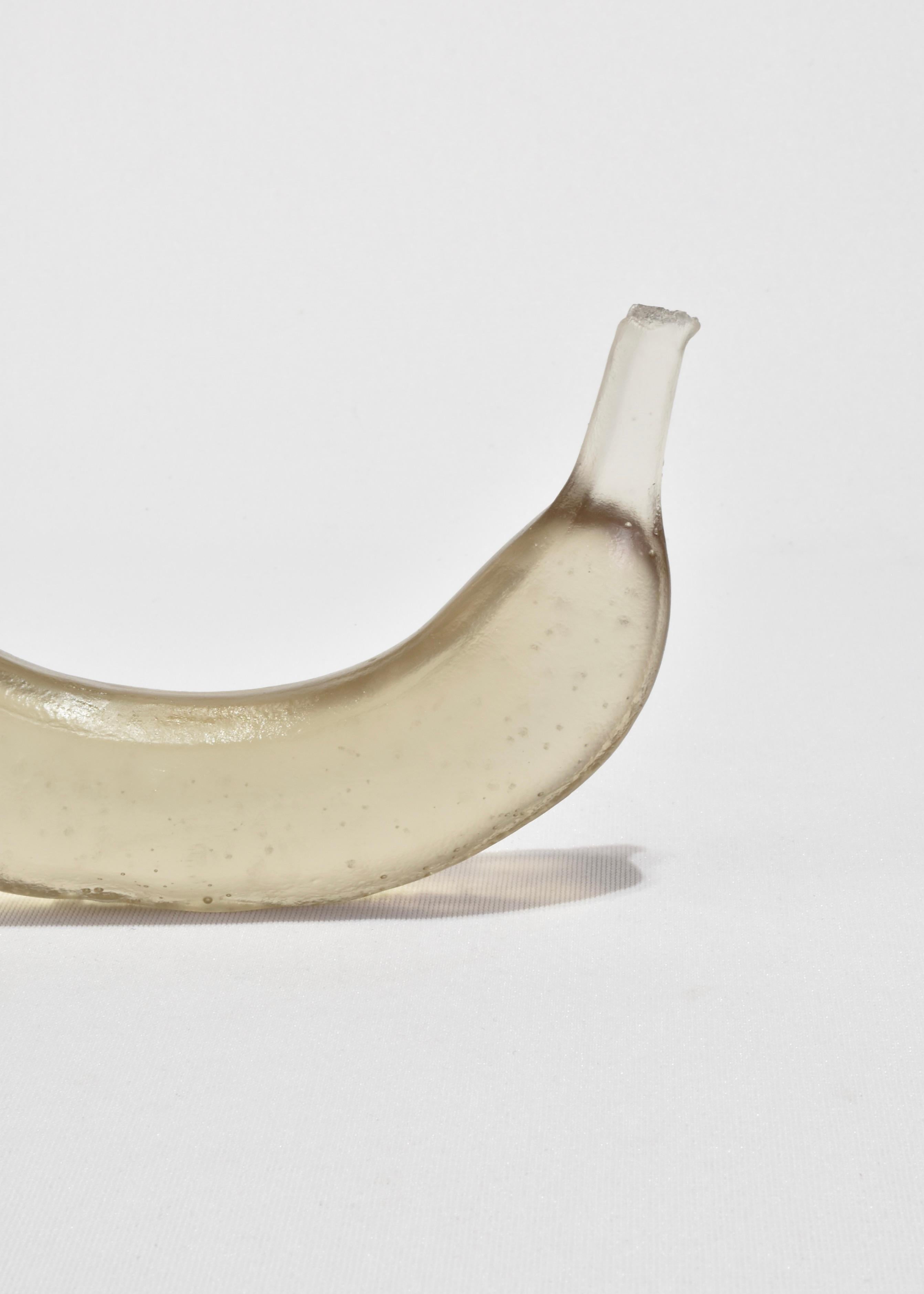 Contemporary Casted Glass Banana in Pale Bronze For Sale