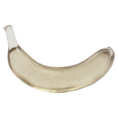 Plátano de cristal fundido en bronce pálido