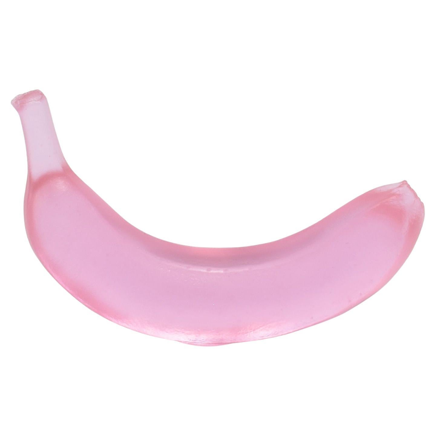 Casted Glass Banana in Pink