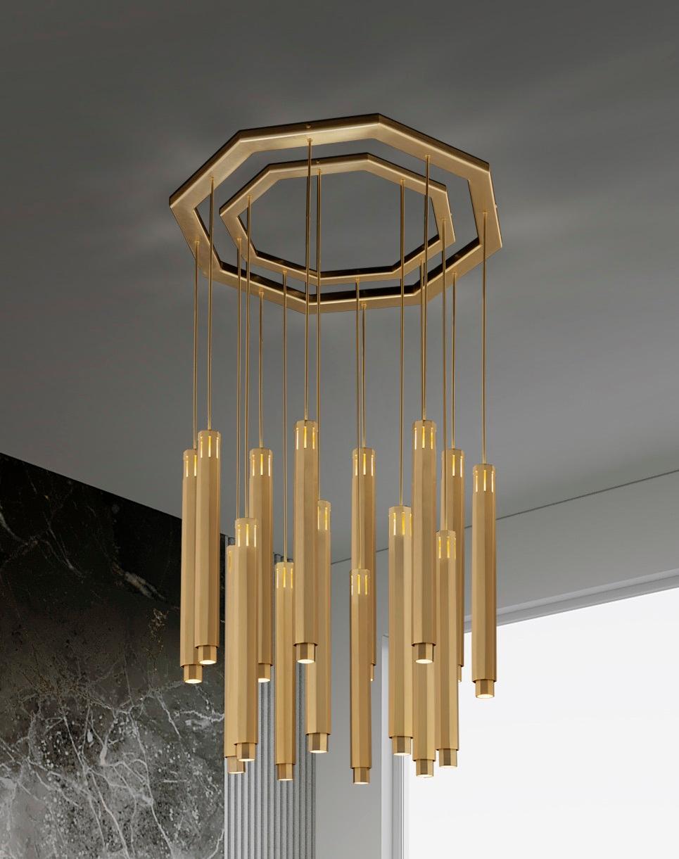 Postmoderno Lampada a sospensione Castel S16 di Euroluce Lampadari in vendita