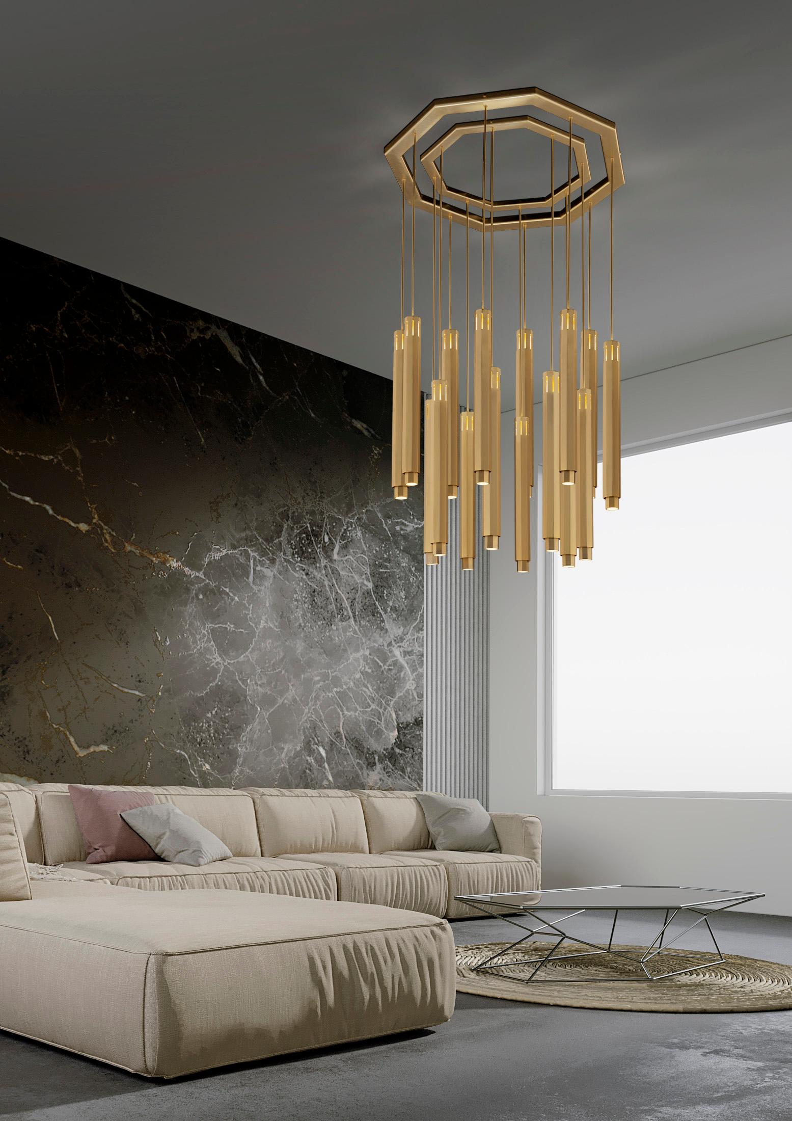 Postmoderno Lampada a sospensione Castel S8 di Euroluce Lampadari in vendita