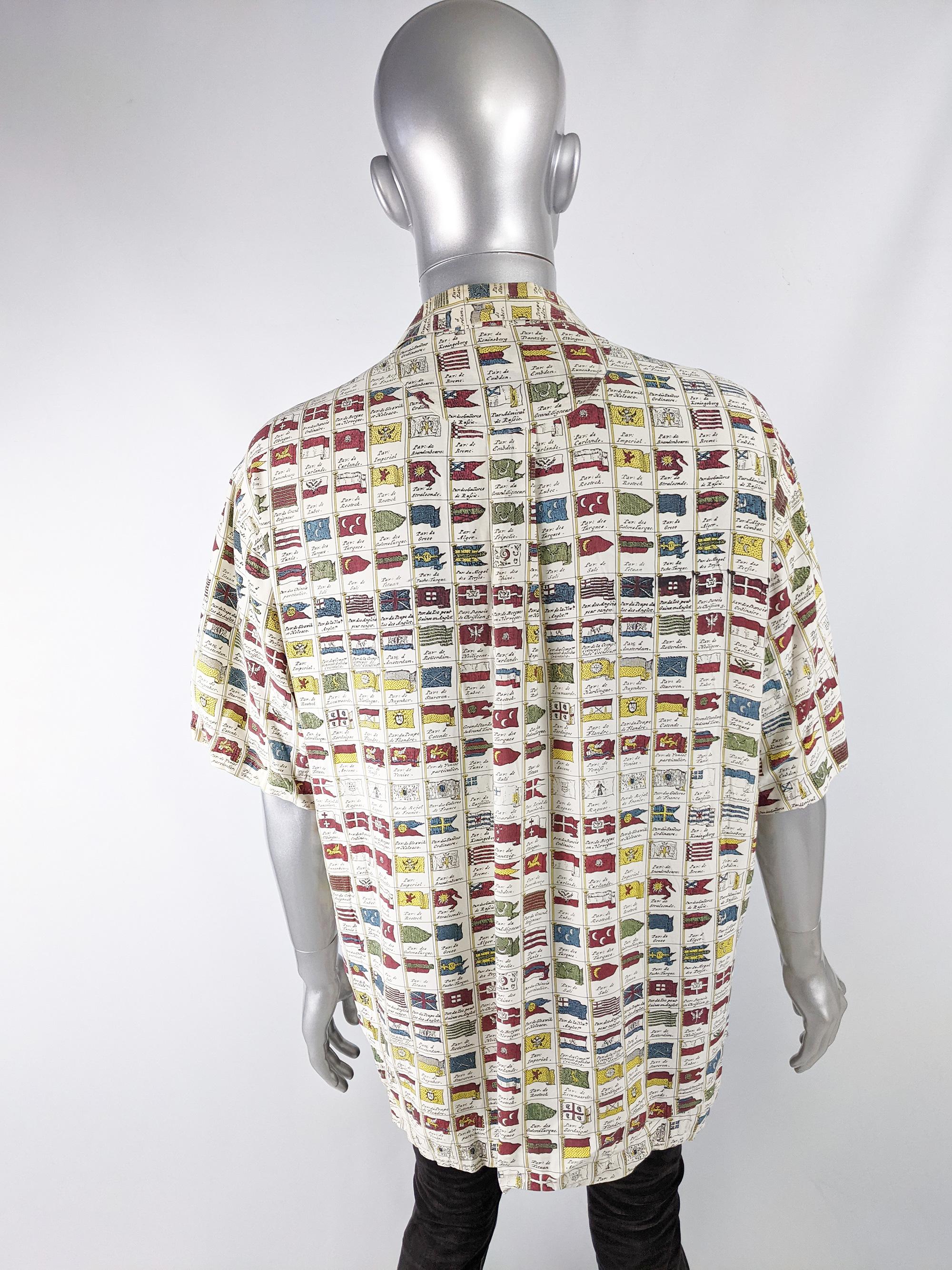 Castelbajac Mens Vintage All Over Print Shirt 1980s For Sale 1