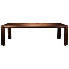 Castelgar Dining Table, by Ambrozia, Solid Walnut & Polished Brass, Eight Places
