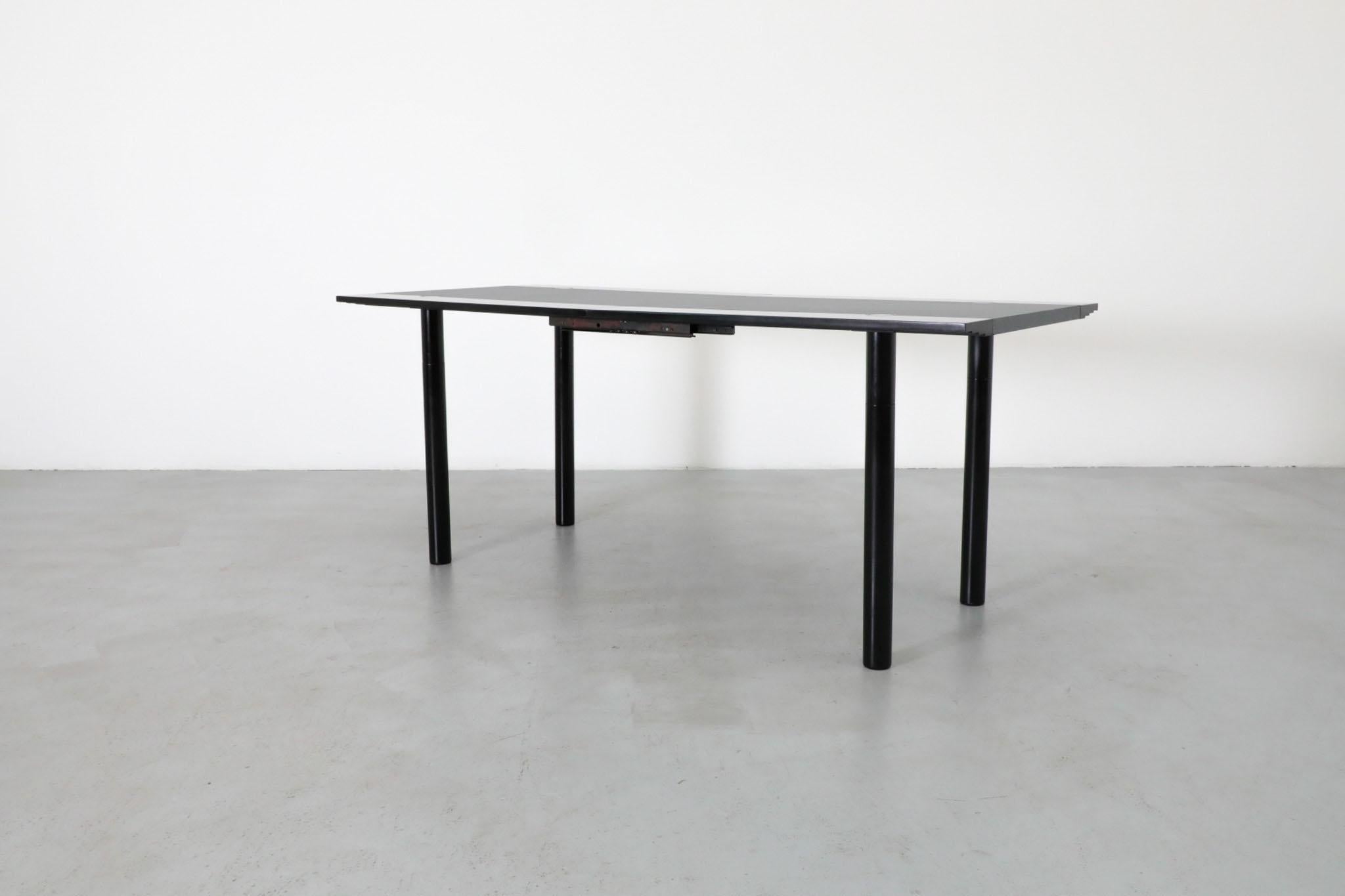 Castelijn Model TA180 Table à rallonge Post Modernity hollandaise en noir et gris en vente 2