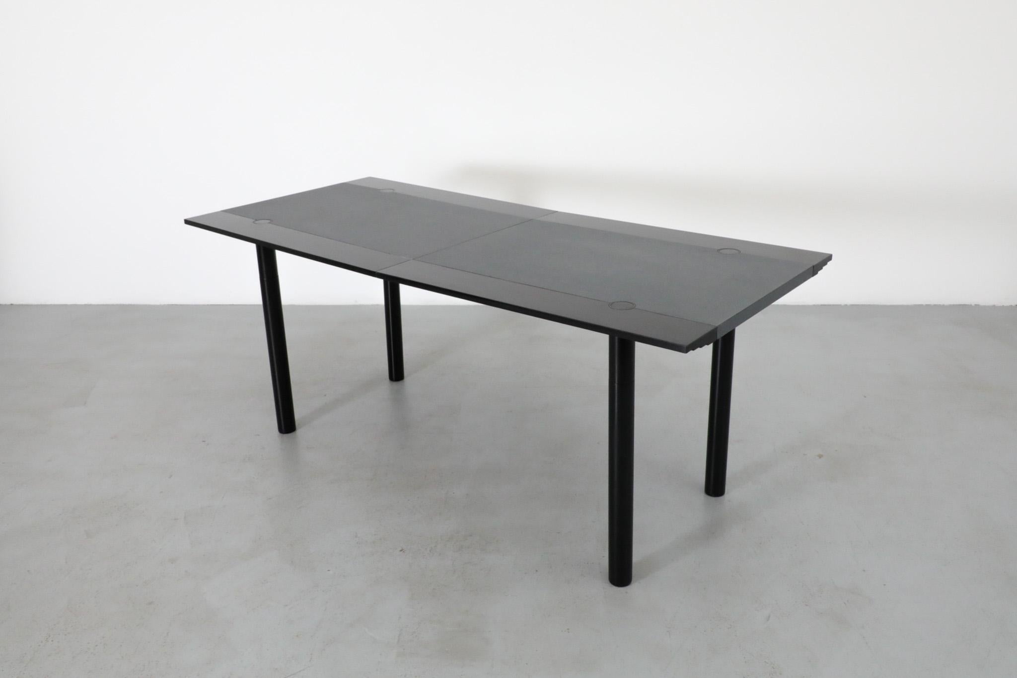 Castelijn Model TA180 Table à rallonge Post Modernity hollandaise en noir et gris en vente 3