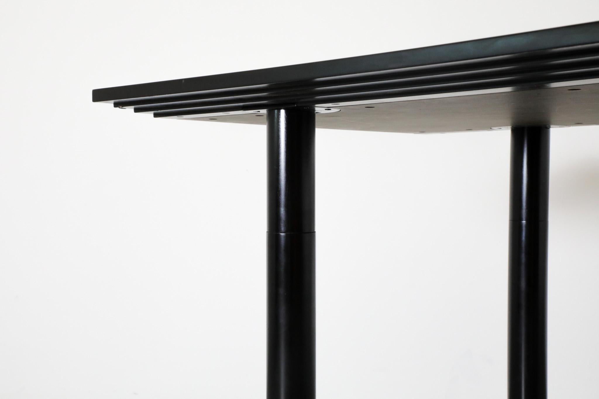 Castelijn Model TA180 Table à rallonge Post Modernity hollandaise en noir et gris en vente 7