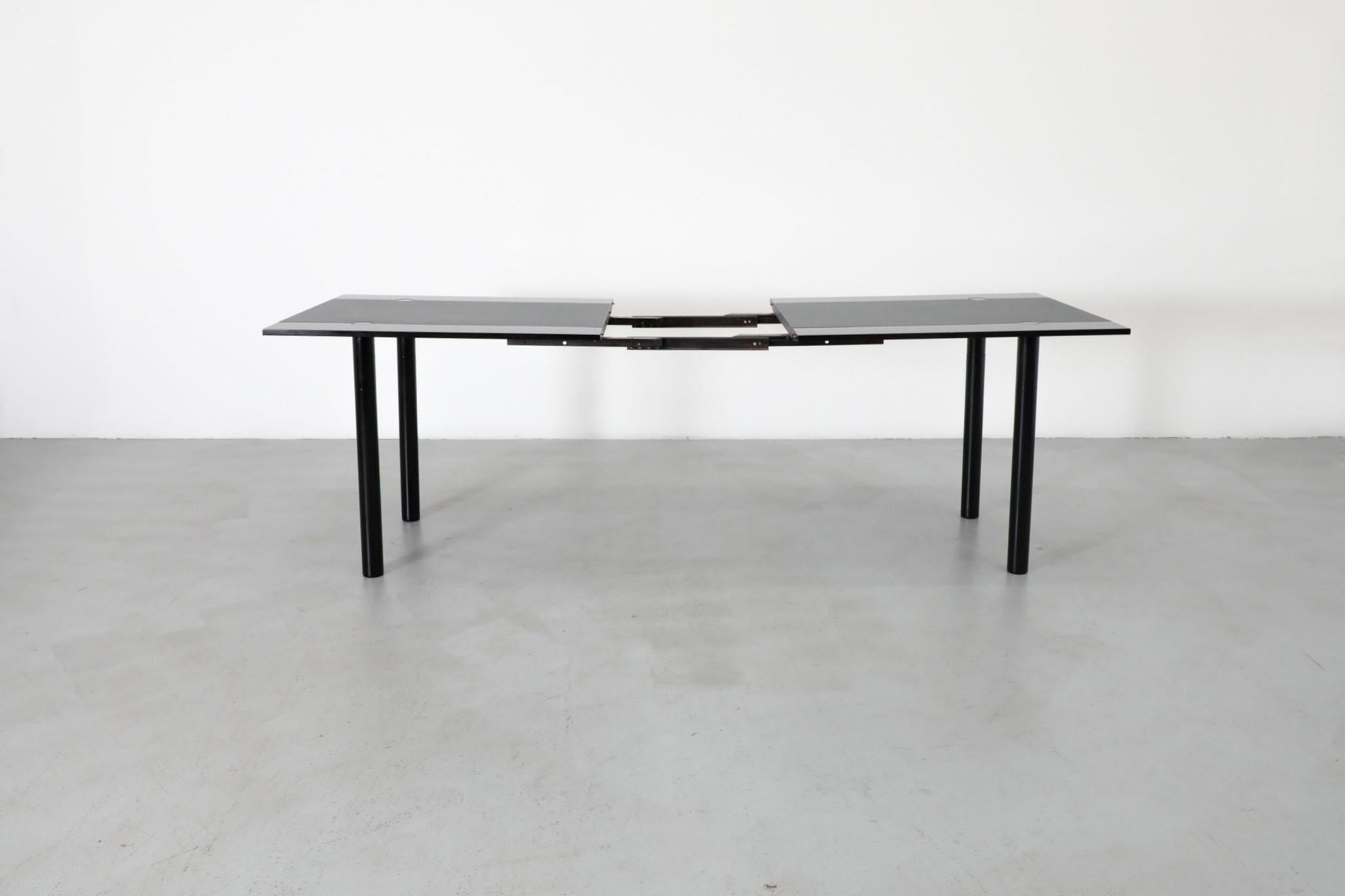 Néerlandais Castelijn Model TA180 Table à rallonge Post Modernity hollandaise en noir et gris en vente