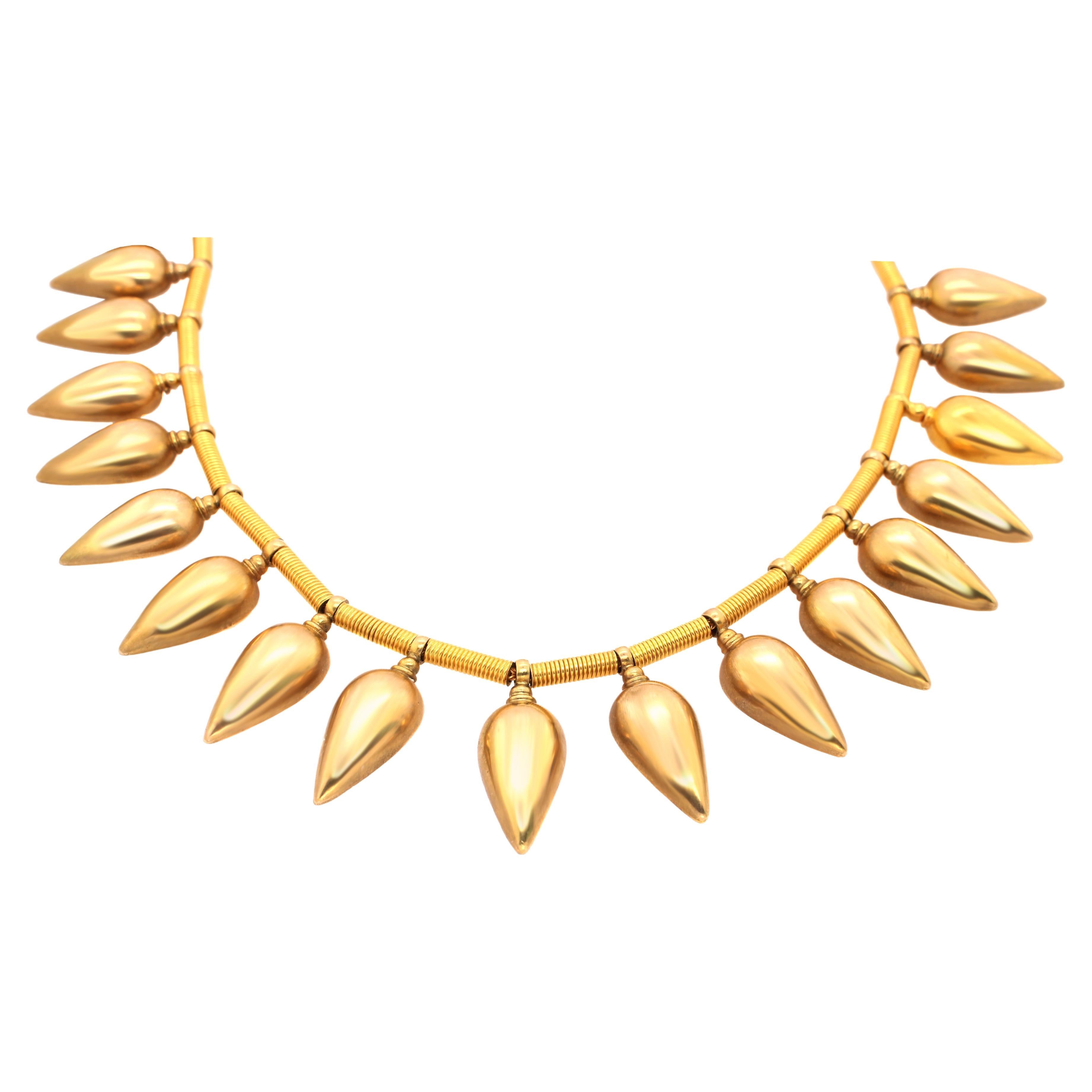 Castellani 18kt Gold Amphora Necklace For Sale