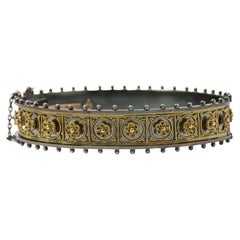 Pulsera brazalete Castellani de oro de 18 quilates y plata