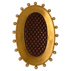 Retro Castellani 19th Century Shakudo 15kt Gold Brooch