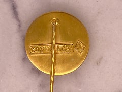 Castellani Agate Cameo 15kt Gold Stick Pin