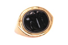 Castellani Ancient Roman Agate Intaglio Gold Ring