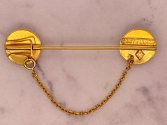Castellani Etruscan Style 15kt Gold Jabot Brooch