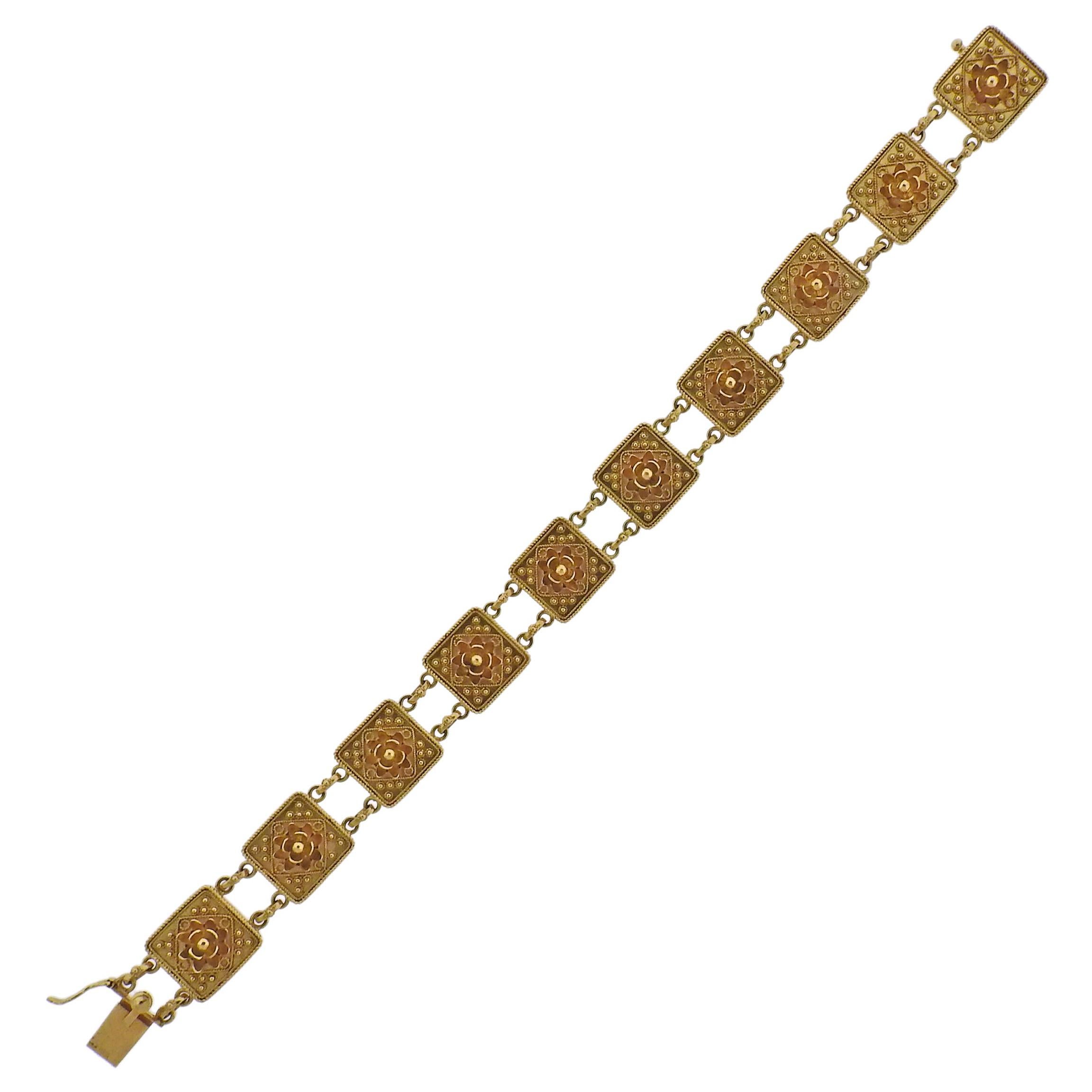 Castellani Gold Bracelet For Sale