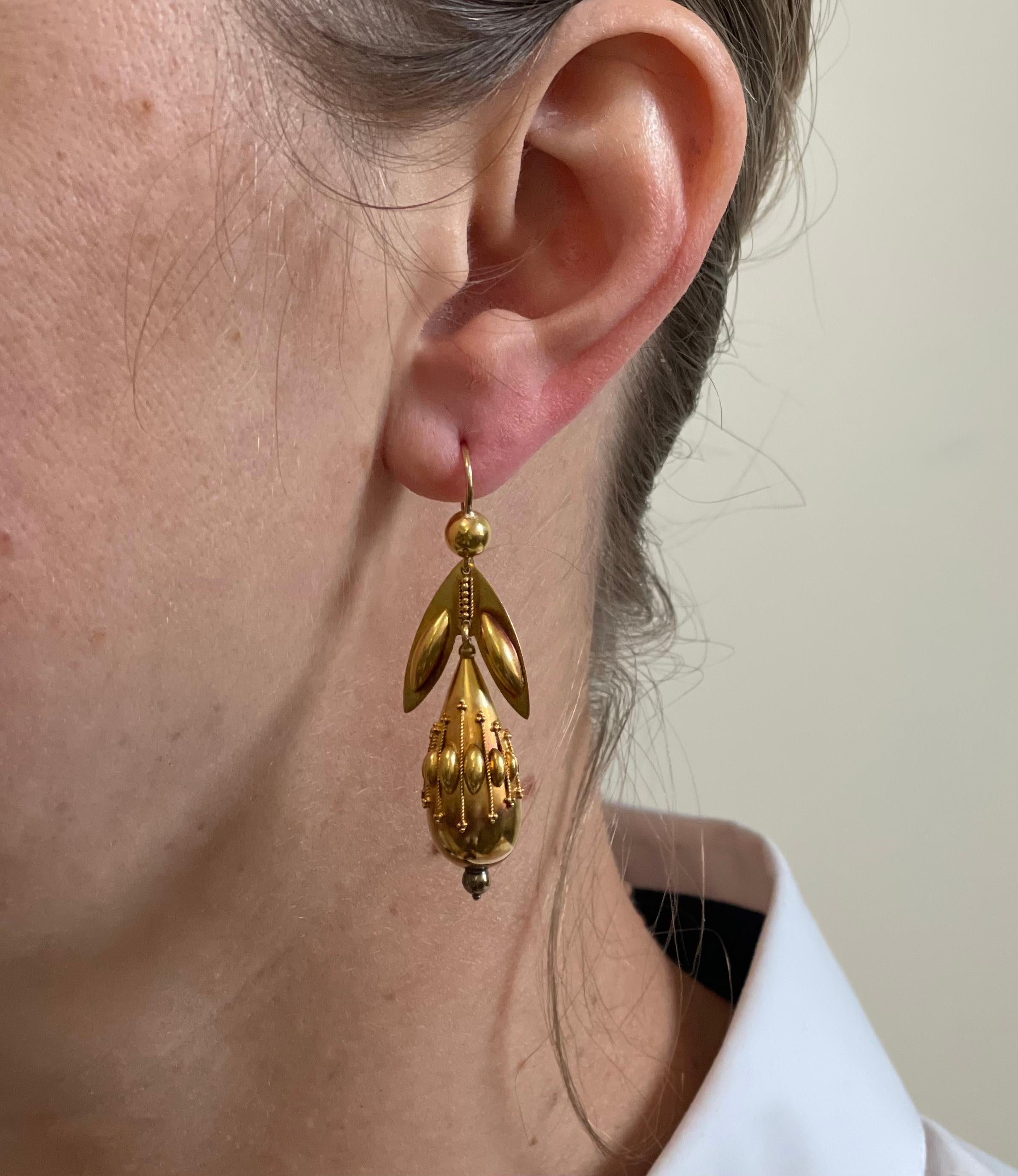 Castellani Gold-Tropfen-Ohrringe Damen im Angebot