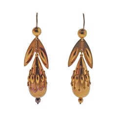Castellani Gold Drop Earrings