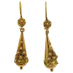 Castellani Gold Drop Earrings