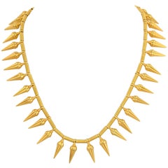 Castellani Gold Pendants Choker Necklace