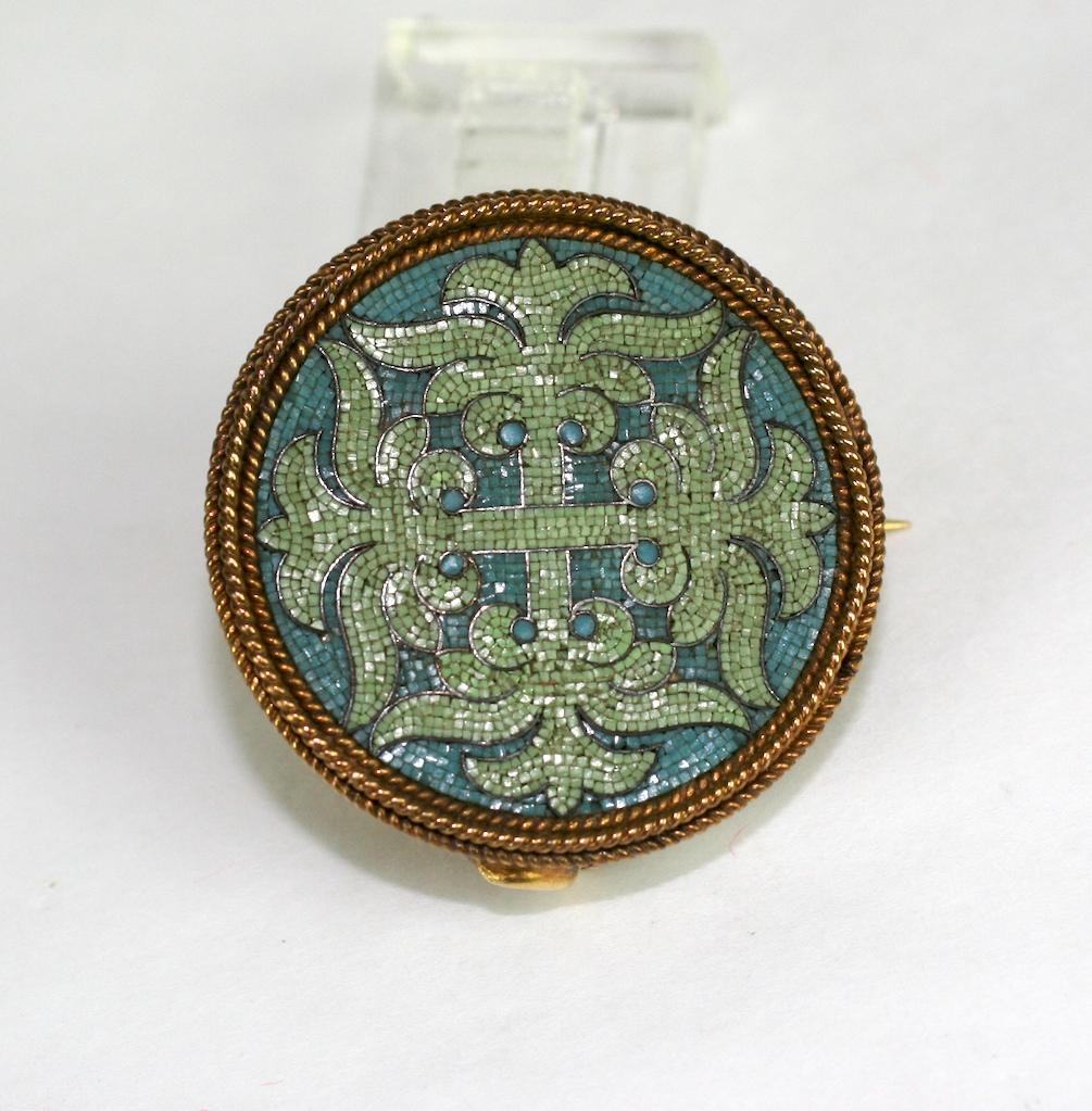 Revival Castellani Micromosaic Brooch