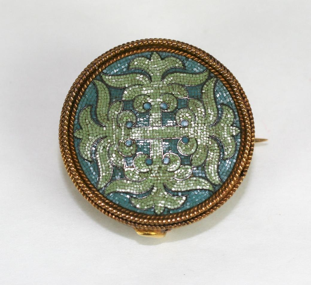 Castellani Micromosaic Brooch In Excellent Condition For Sale In Riverdale, NY
