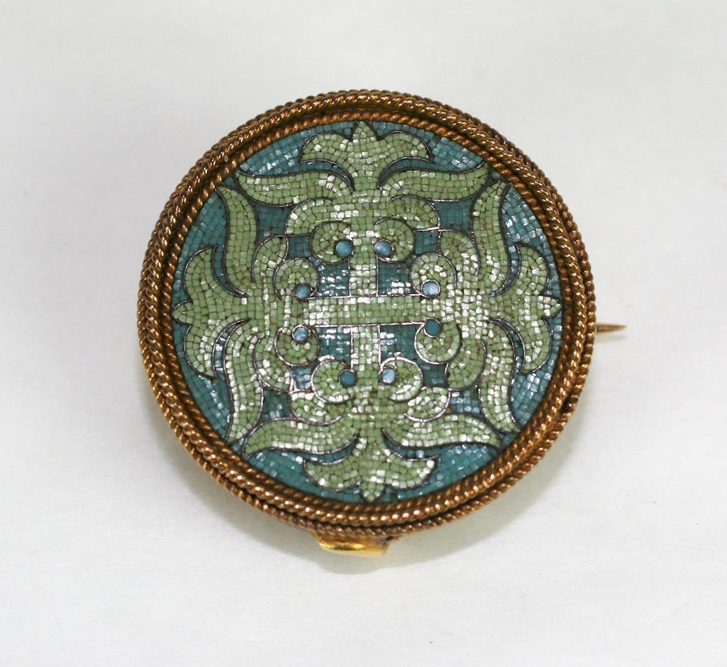 Castellani Micromosaic Brooch In Excellent Condition In Riverdale, NY
