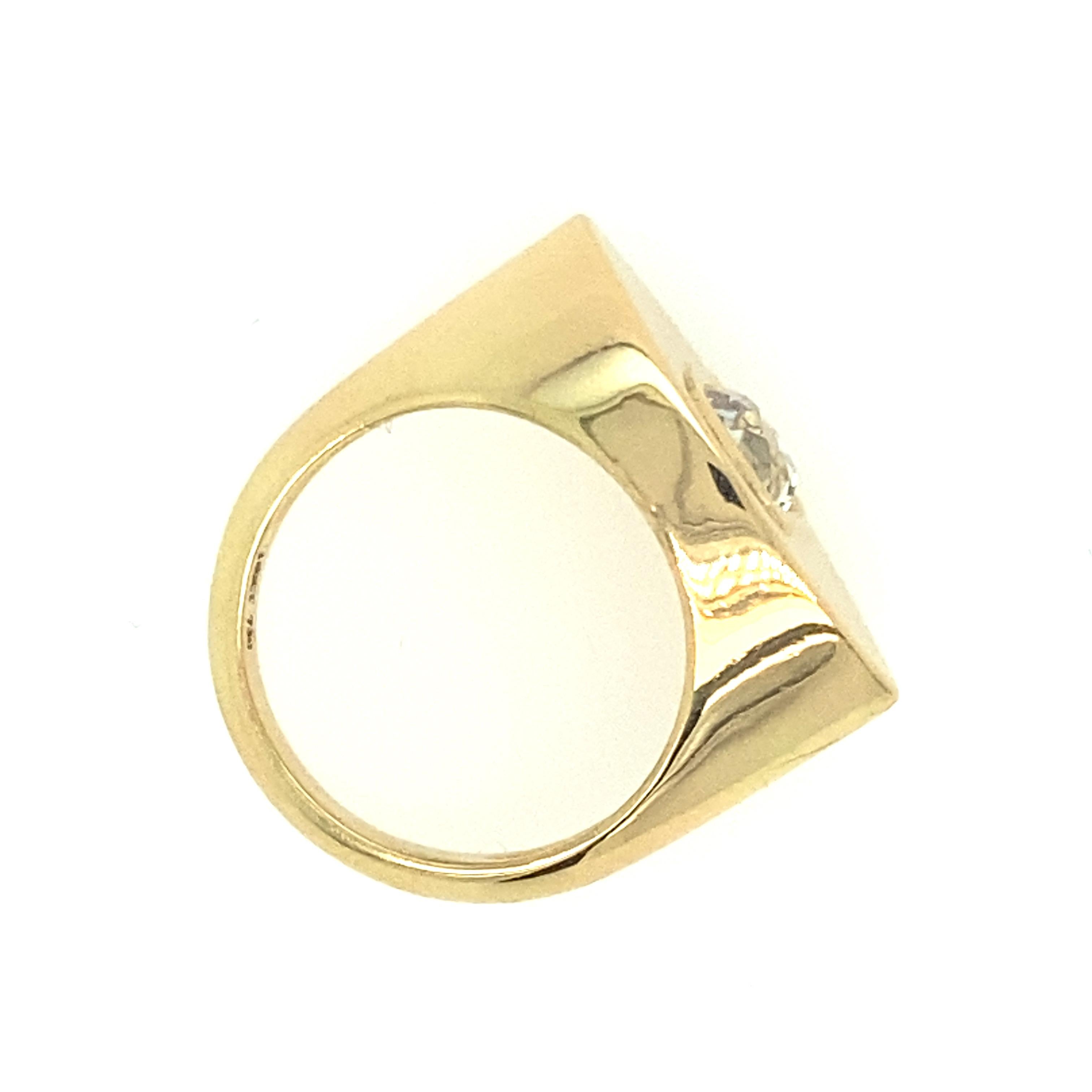 Castellani Old Mine Cut Diamond 18kt Gold Cleopatra Ring For Sale 3