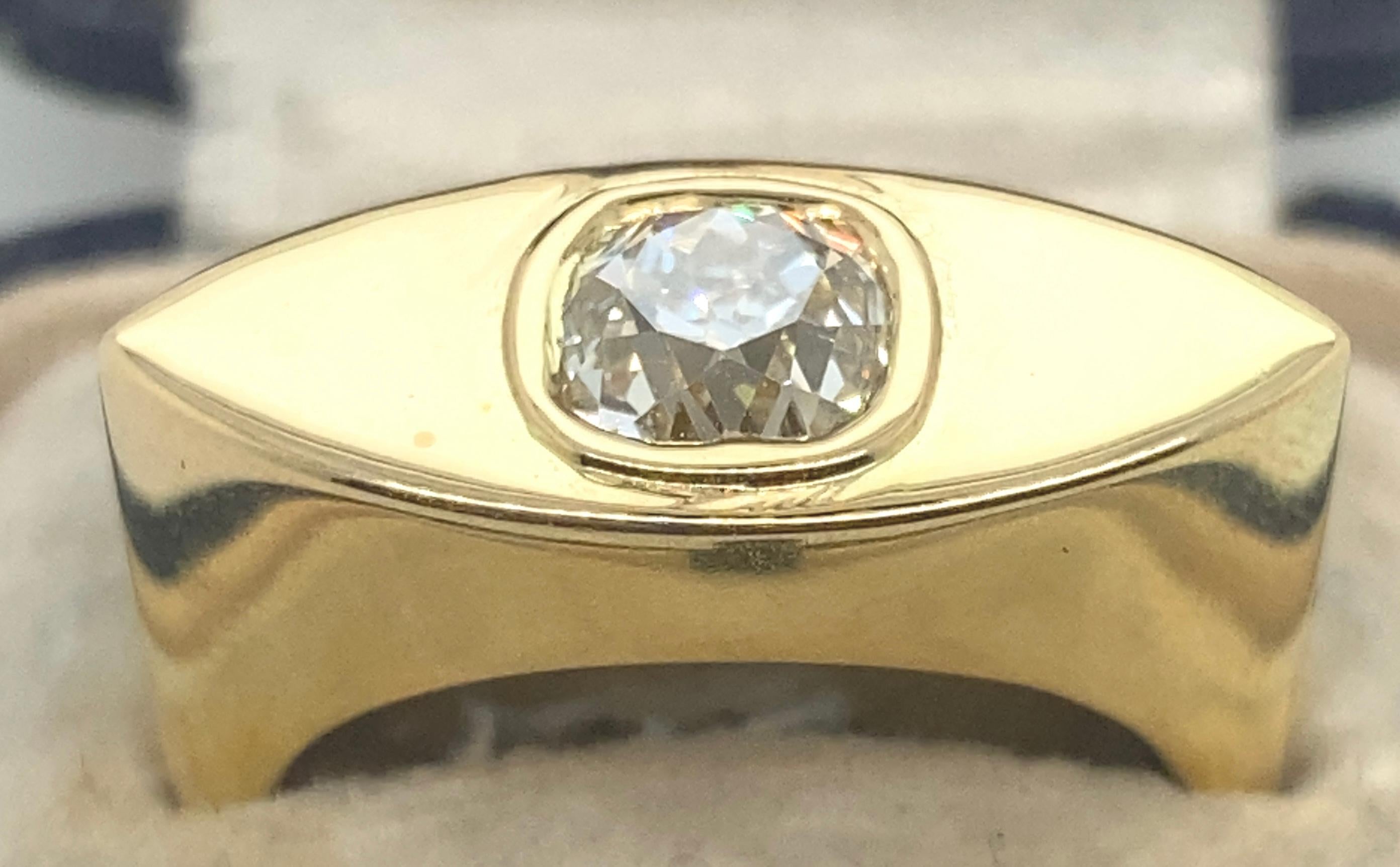 Castellani Old Mine Cut Diamond 18kt Gold Cleopatra Ring For Sale 6