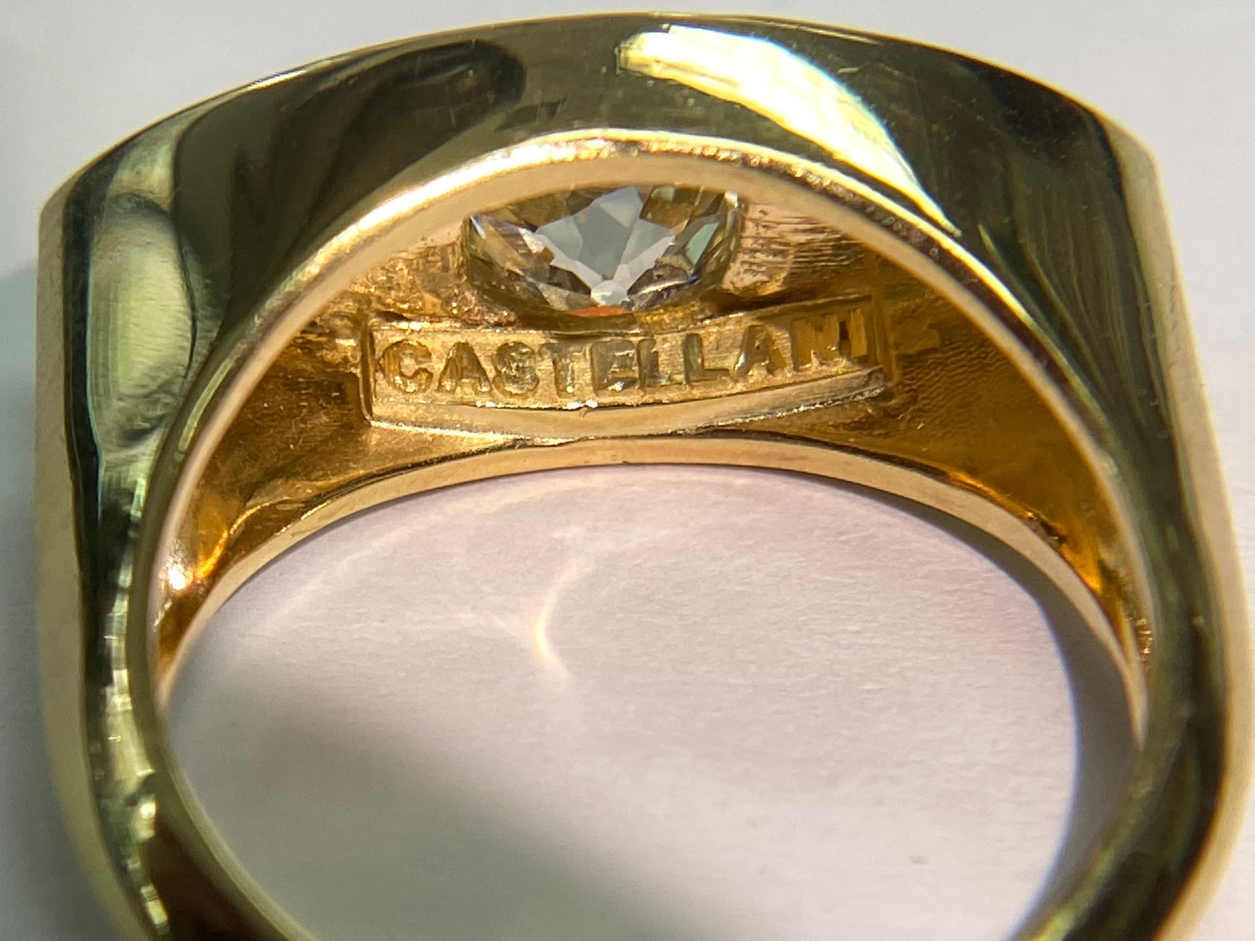 Castellani Old Mine Cut Diamond 18kt Gold Cleopatra Ring For Sale 1