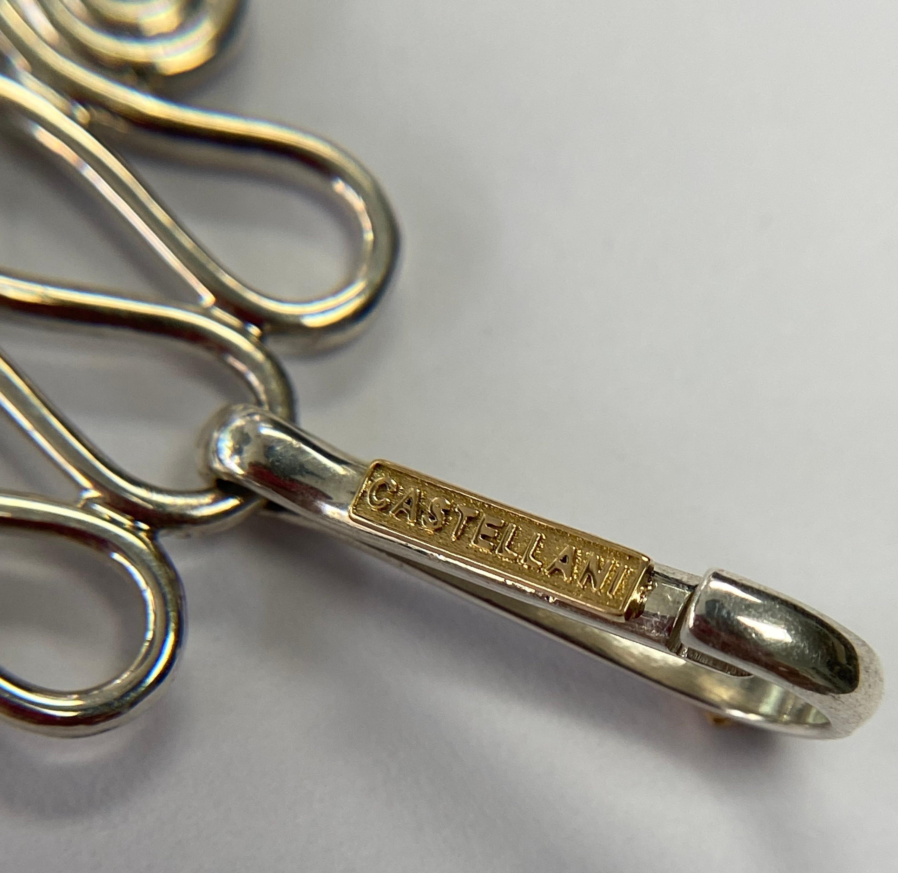 Castellani Prehistoric Silver Flexible Bracelet In New Condition For Sale In New York, NY