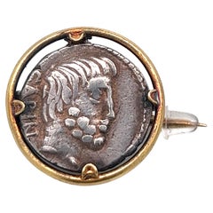 Antique Castellani Roman Coin Brooch