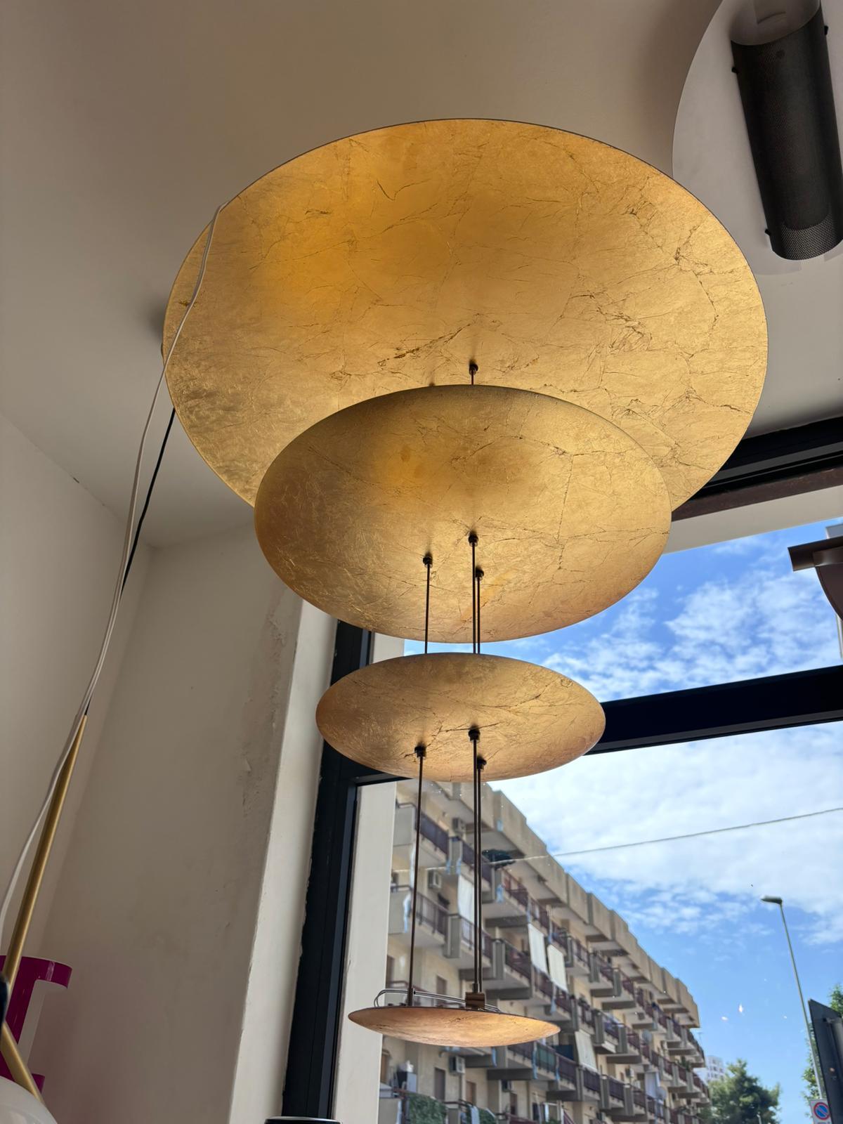 Castellani & Smith Macchina del tempo Lampadario in oro Design di lusso anni 2000 In condizioni buone a Taranto, IT