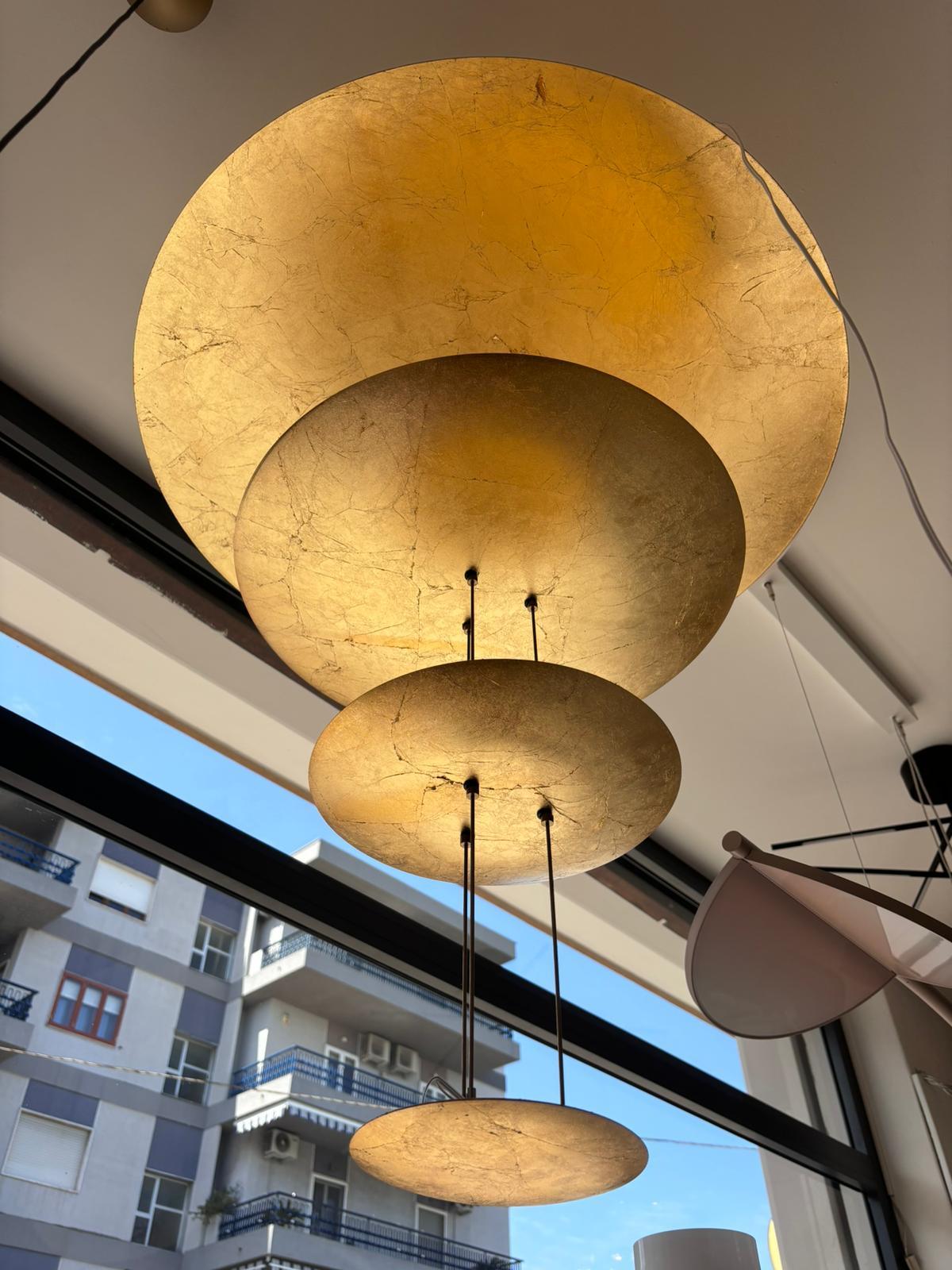 Acciaio Castellani & Smith Macchina del tempo Lampadario in oro Design di lusso anni 2000