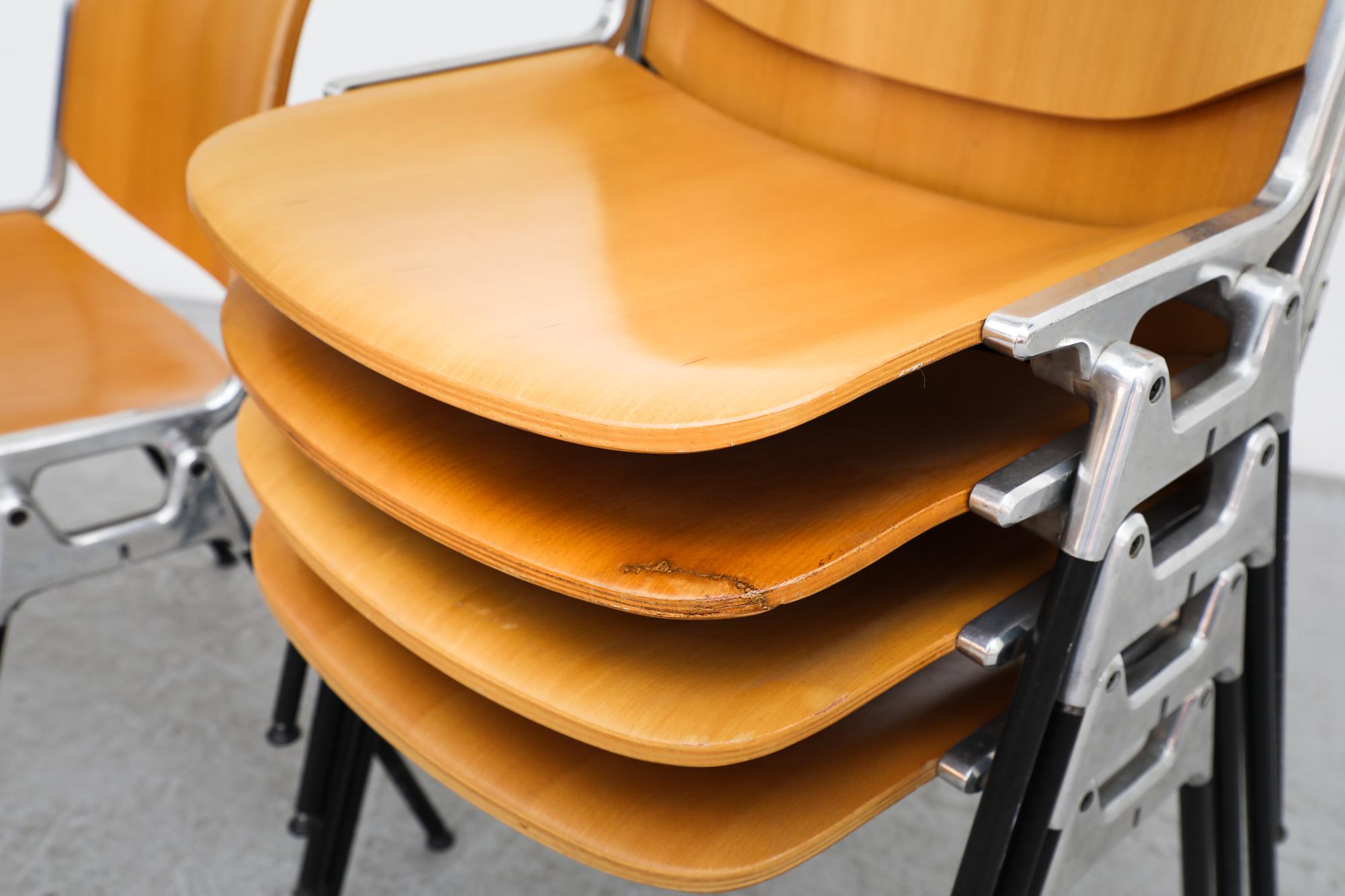 Castelli Birch DSC Stacking Chairs by Giancarlo Piretti 2