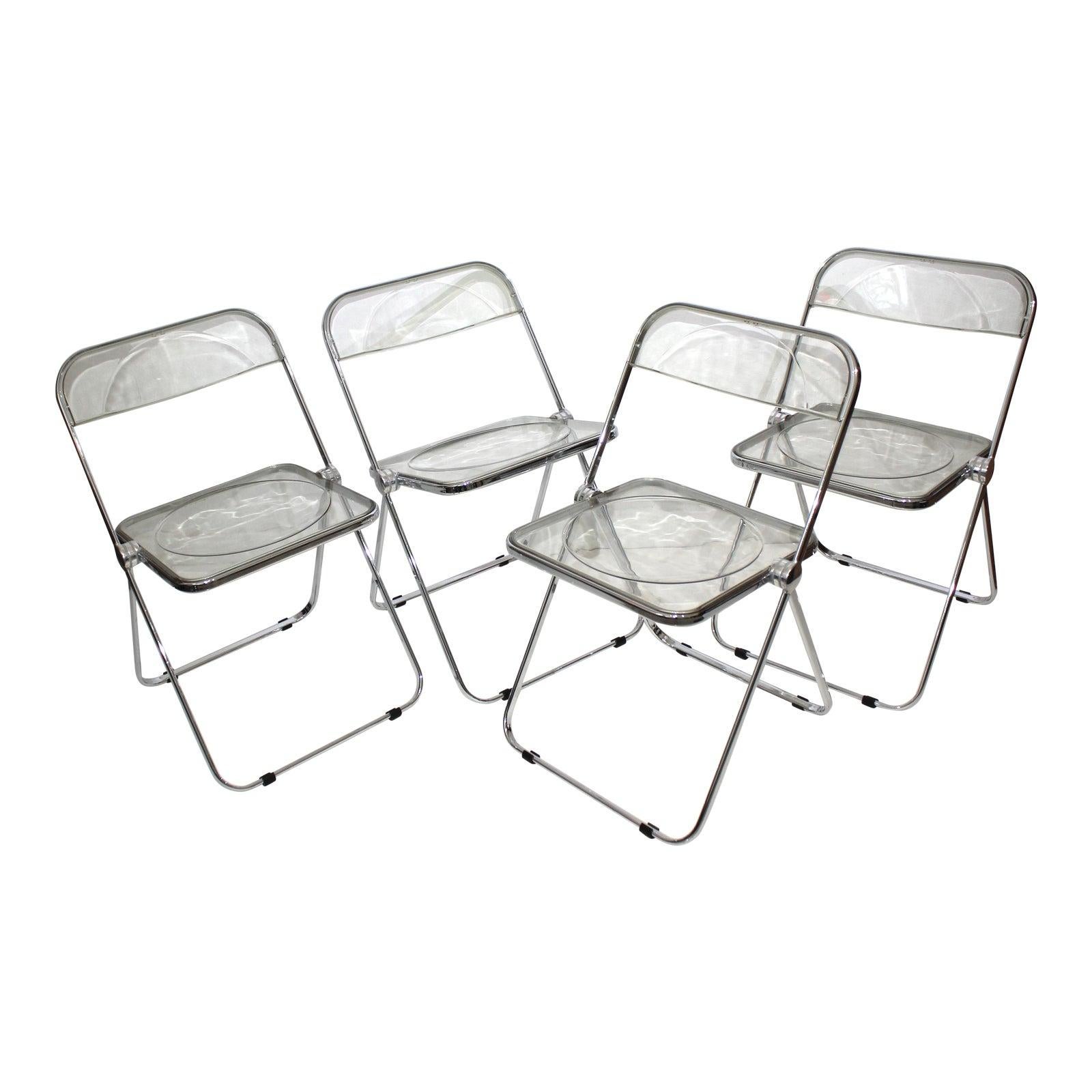 Castelli Plia Folding Chairs, a Set of 4 7