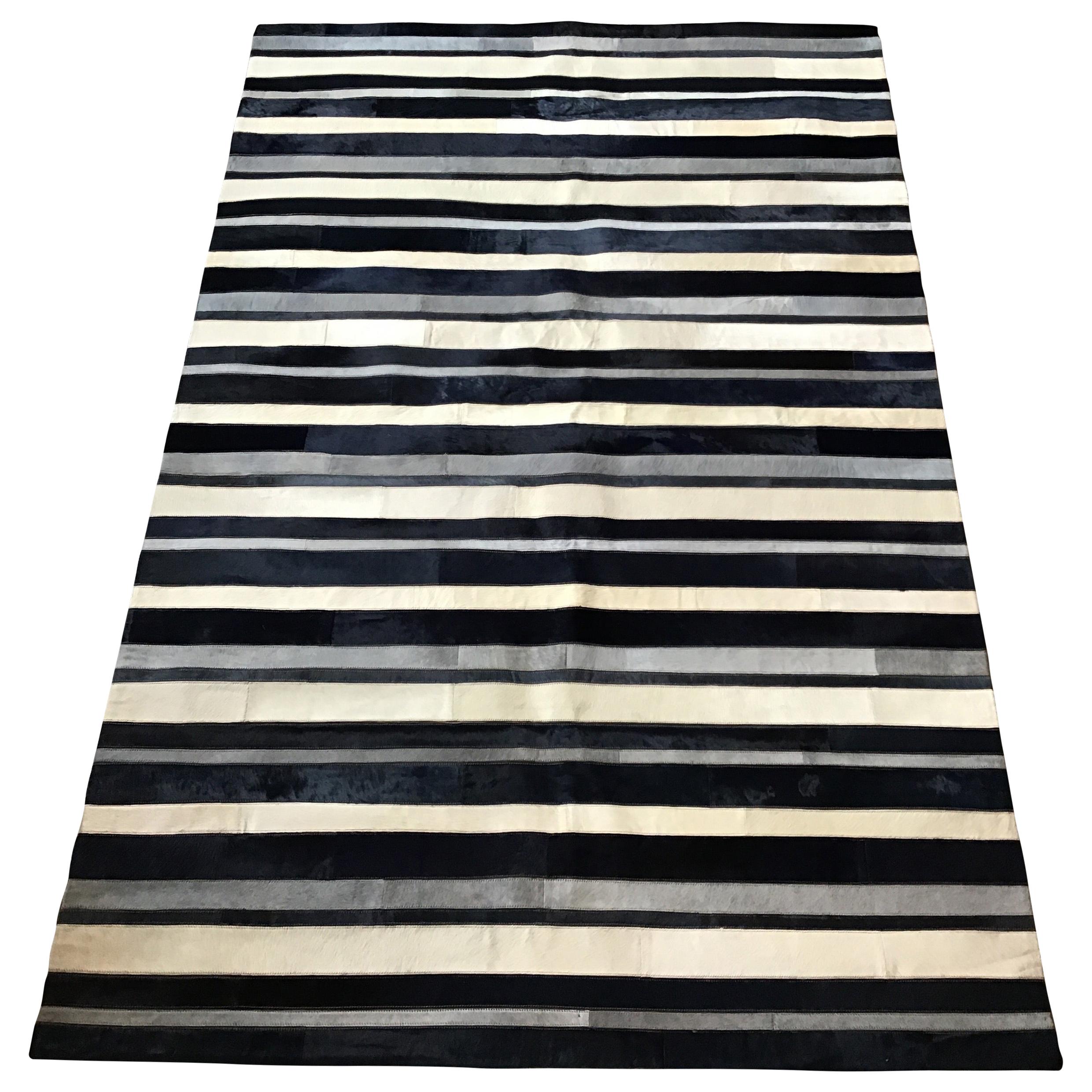 Tapis en poils de cuir Castelluxe 5 x 8 Design Boulevard