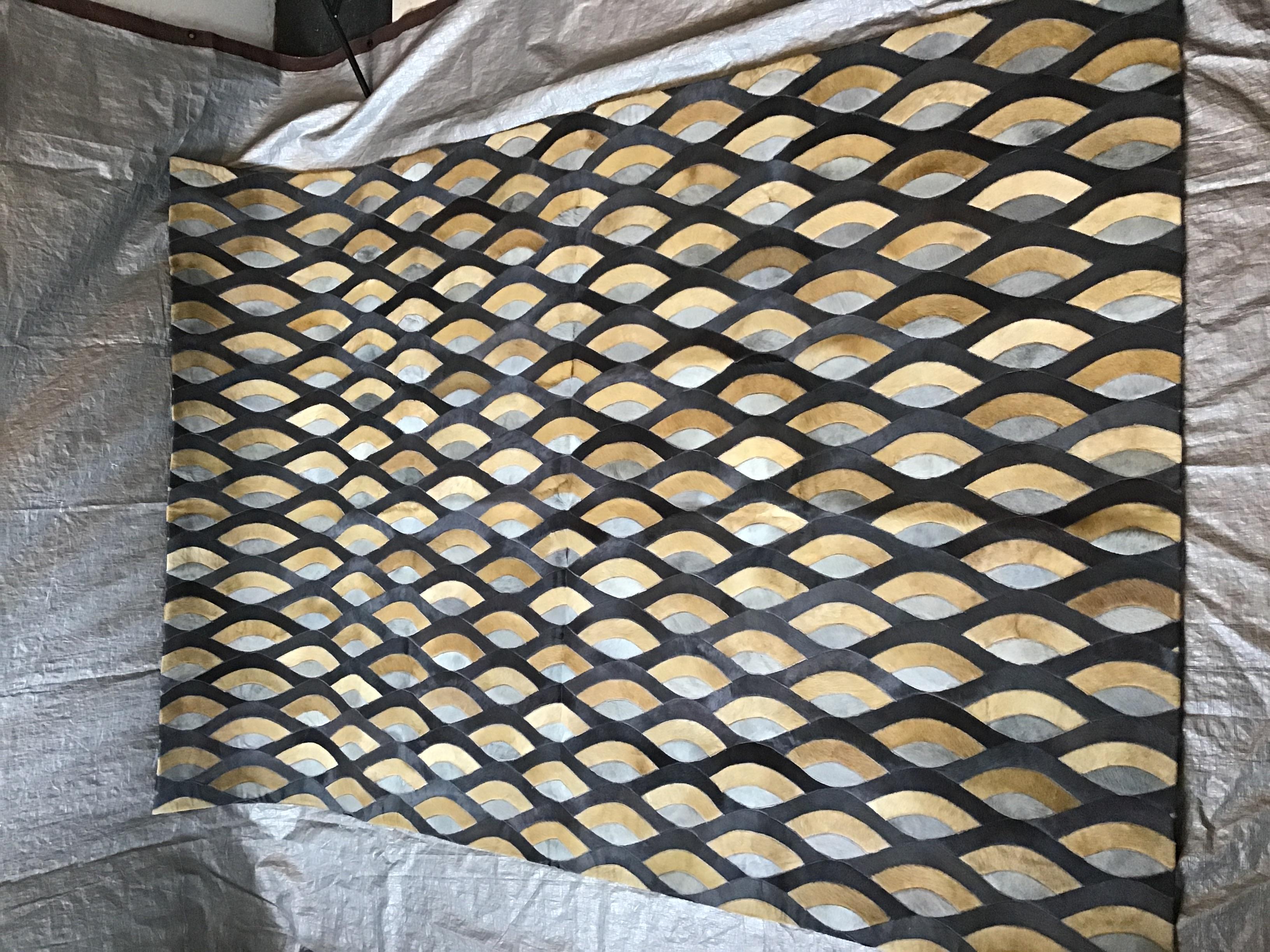 XXIe siècle et contemporain Castelluxe 6 x 9 Alba Design Hair on Hide personnalisé en vente