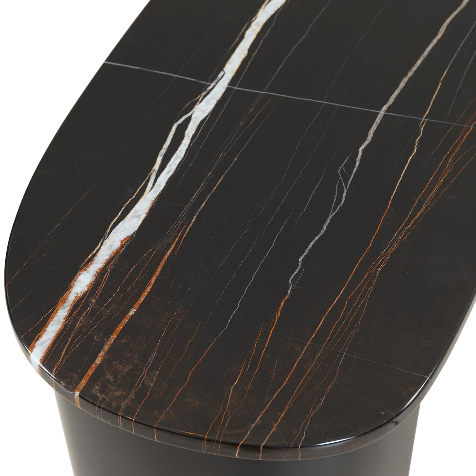 Modern Castelo Console Table Black Sahara Marble Handmade Portugal Greenapple For Sale 2