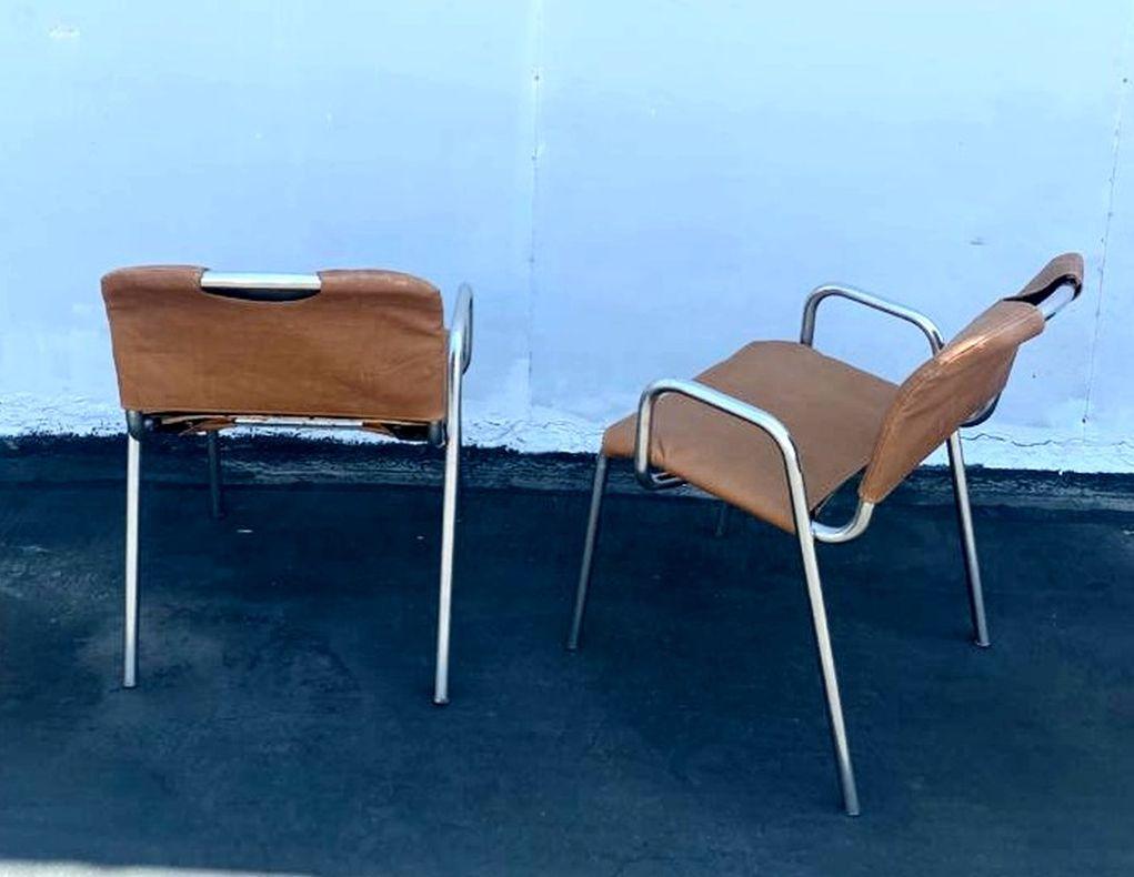Mid-Century Modern Paire de chaises de bureau ou de salle à manger Castiglietta par Achille Castiglioni en vente