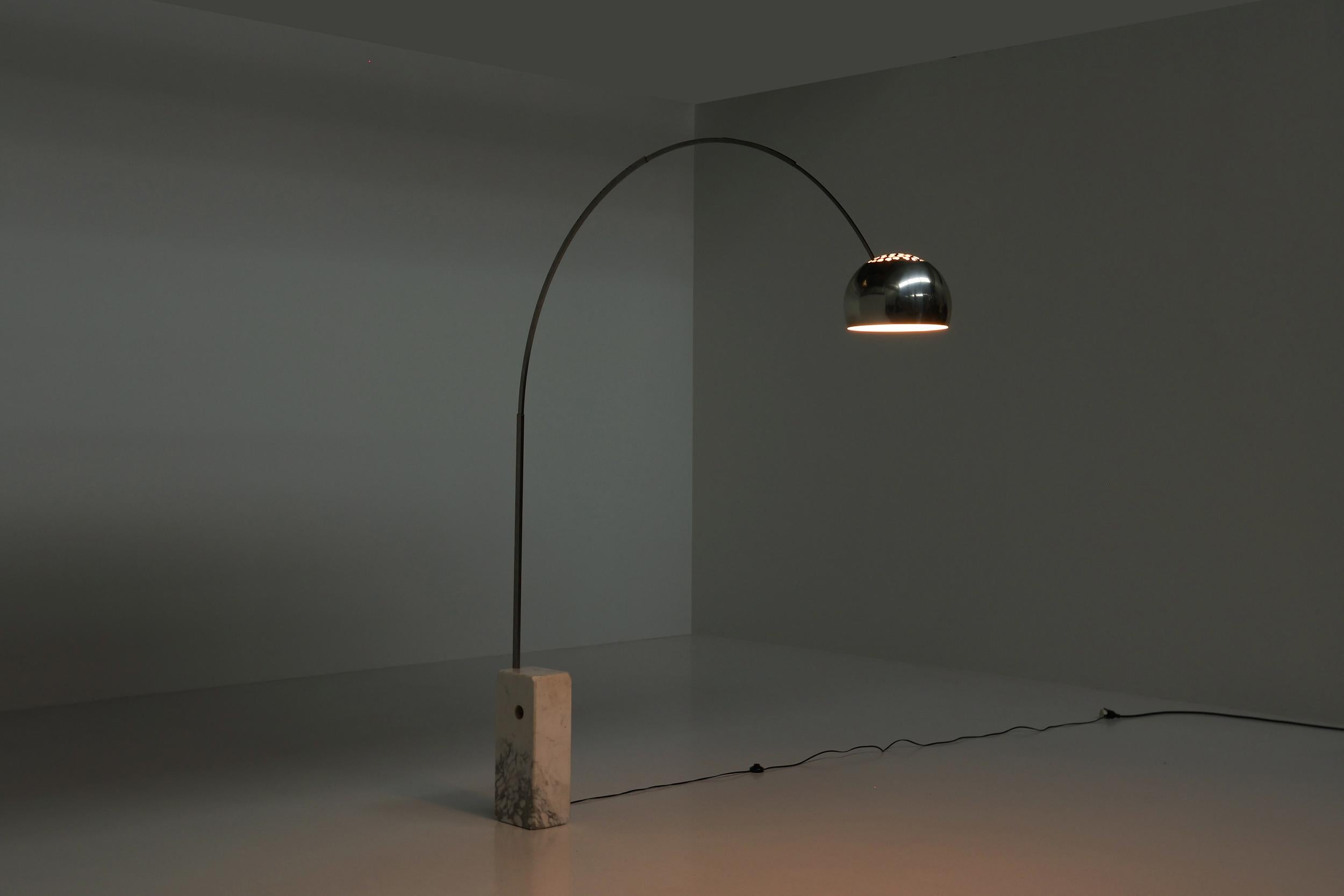 Mid-20th Century Castiglioni & Giacomo Arco Floor Lamp Flos, 1st Edition, Italian Design, 1962