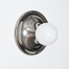 Castiglioni Large Chrome "Light Ball" Wall or Ceiling Lamp, Flos, Italy 1960s