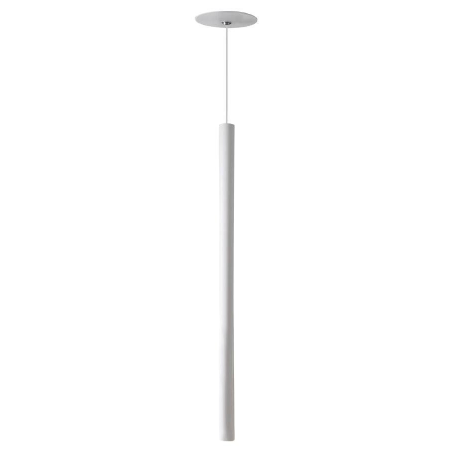 Castiglioni & Menghi 'Canna Nuda' Metall-Pendelleuchte in Weiß für Nemo Lighting im Angebot