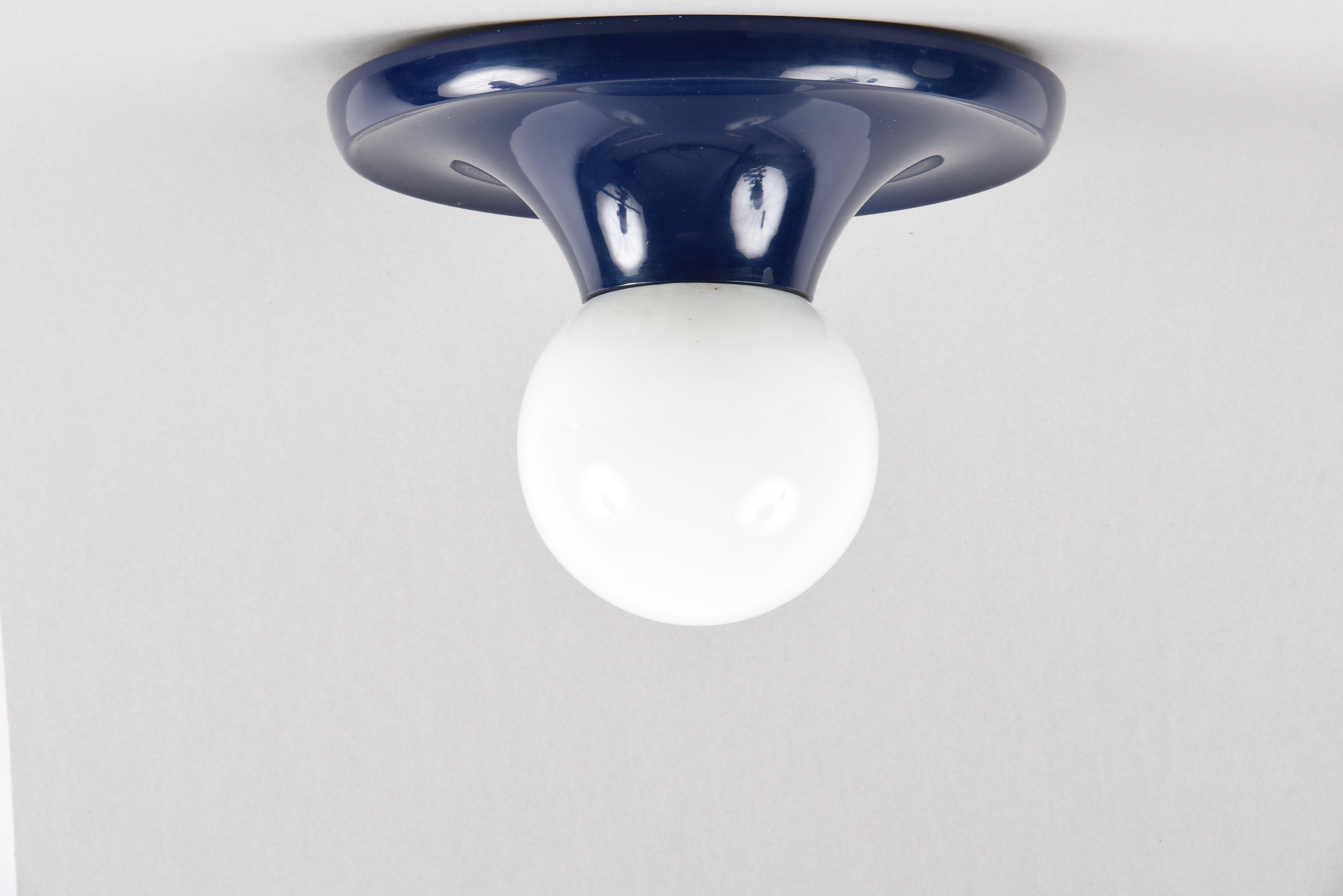 Castiglioni Midcentury Blue Metal 