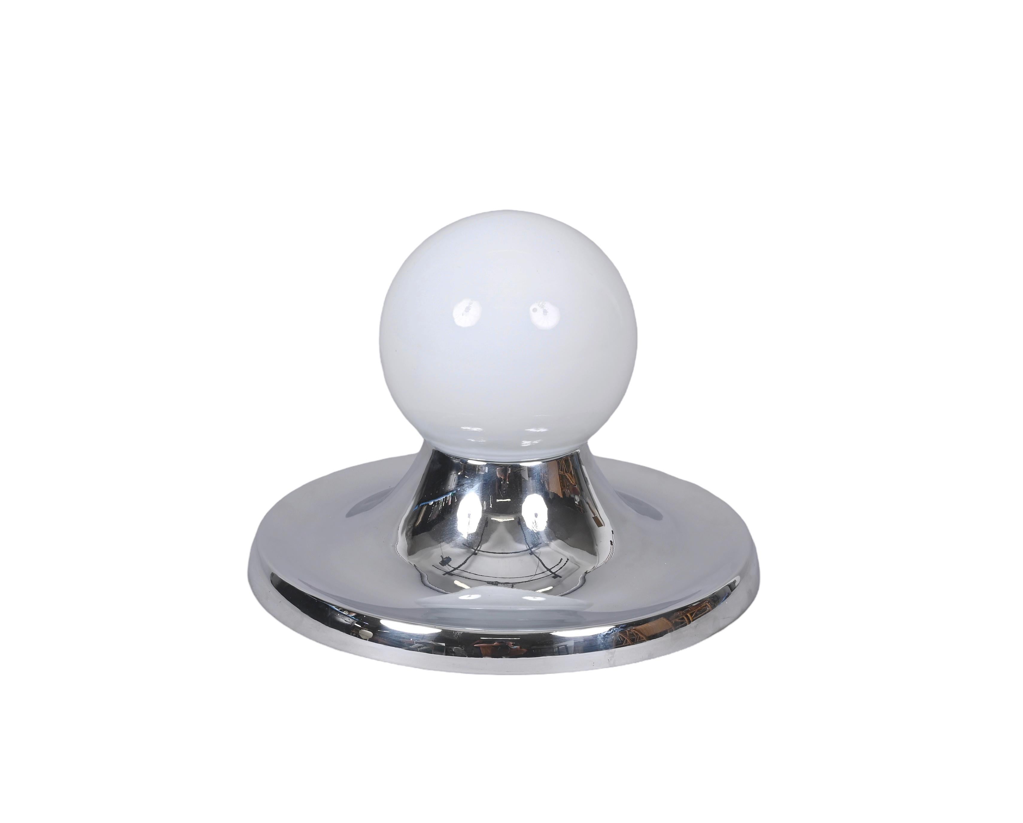 Applique italienne Castiglioni « Light Ball » en métal chromé du milieu du siècle dernier pour Flos, années 1960 4