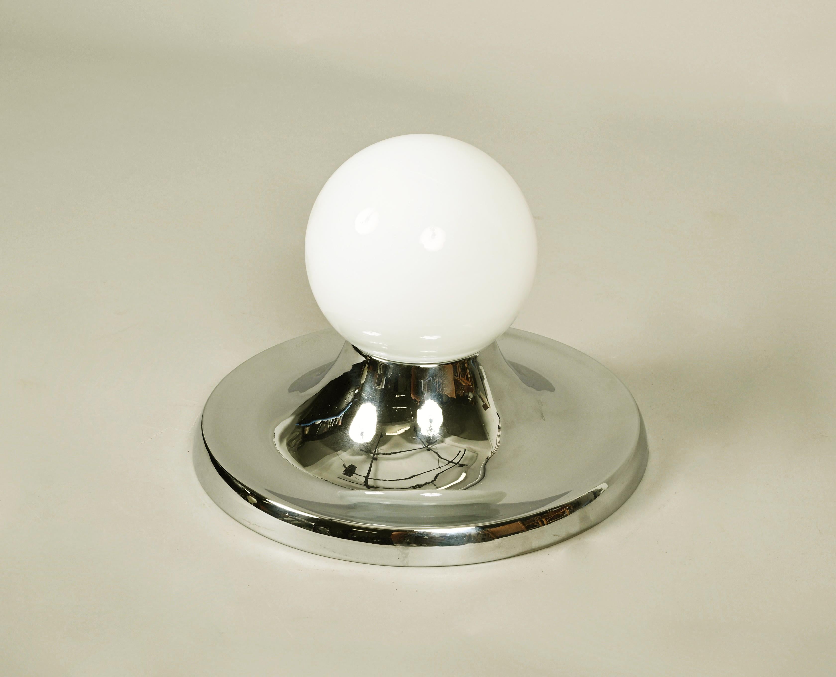 Applique italienne Castiglioni « Light Ball » en métal chromé du milieu du siècle dernier pour Flos, années 1960 6