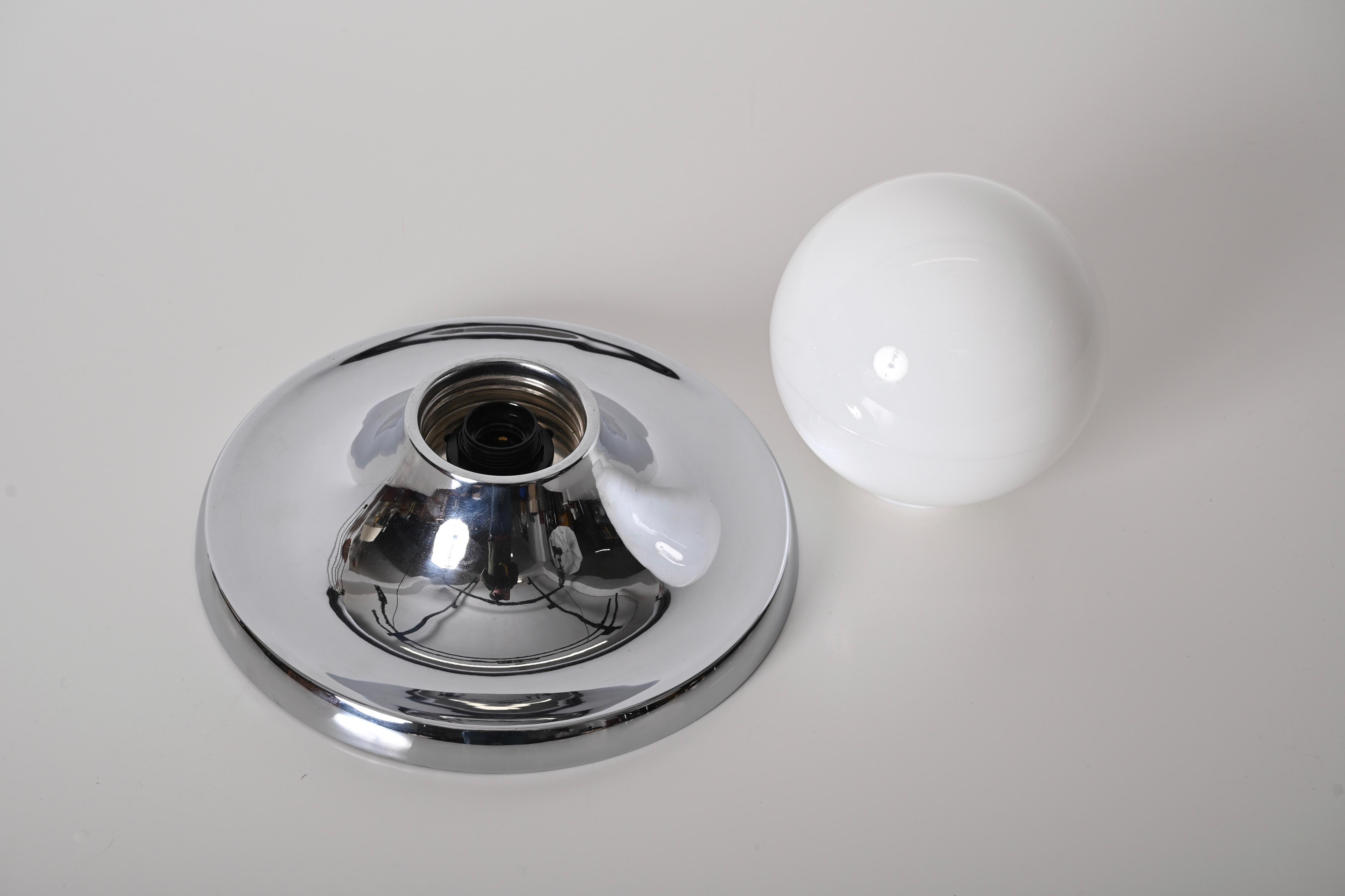 Applique italienne Castiglioni « Light Ball » en métal chromé du milieu du siècle dernier pour Flos, années 1960 en vente 7